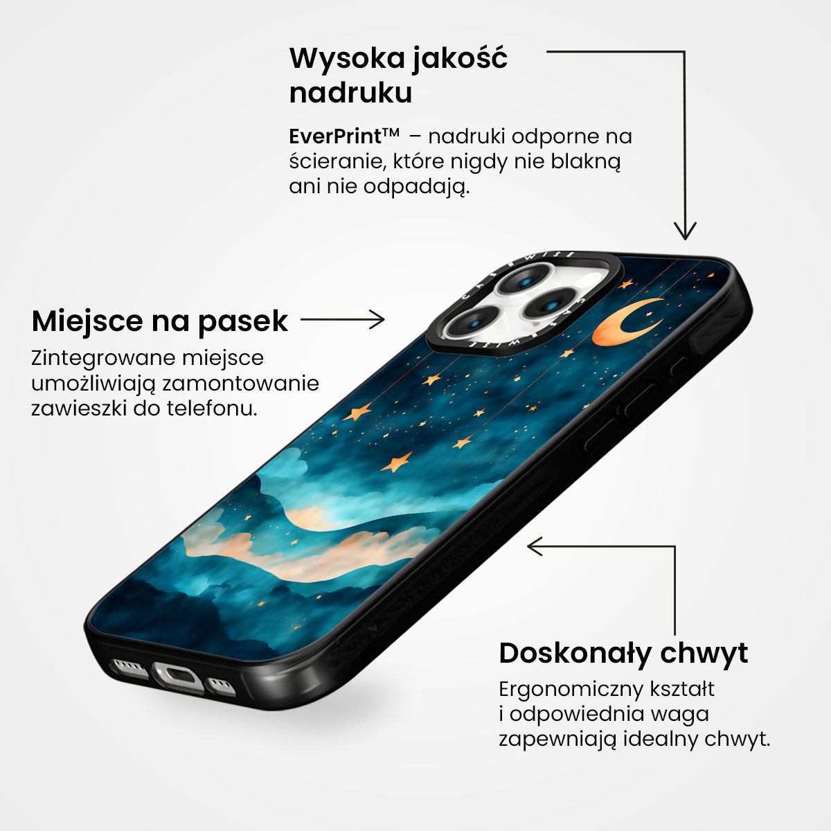 Watercolor Dreamscape Stars Moon Night - Etui