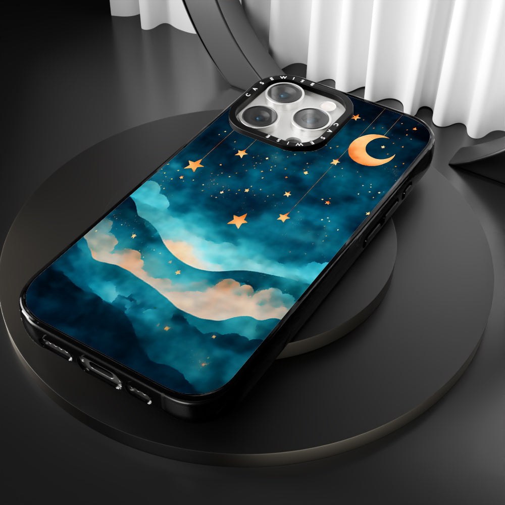 Watercolor Dreamscape Stars Moon Night - Etui