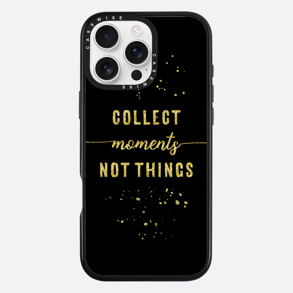 TEXT ART GOLD Collect moments not things - Etui