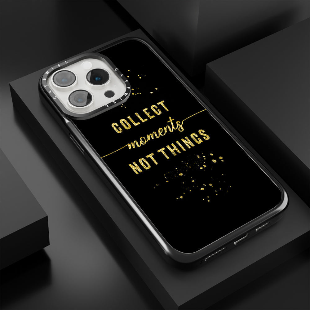 TEXT ART GOLD Collect moments not things - Etui