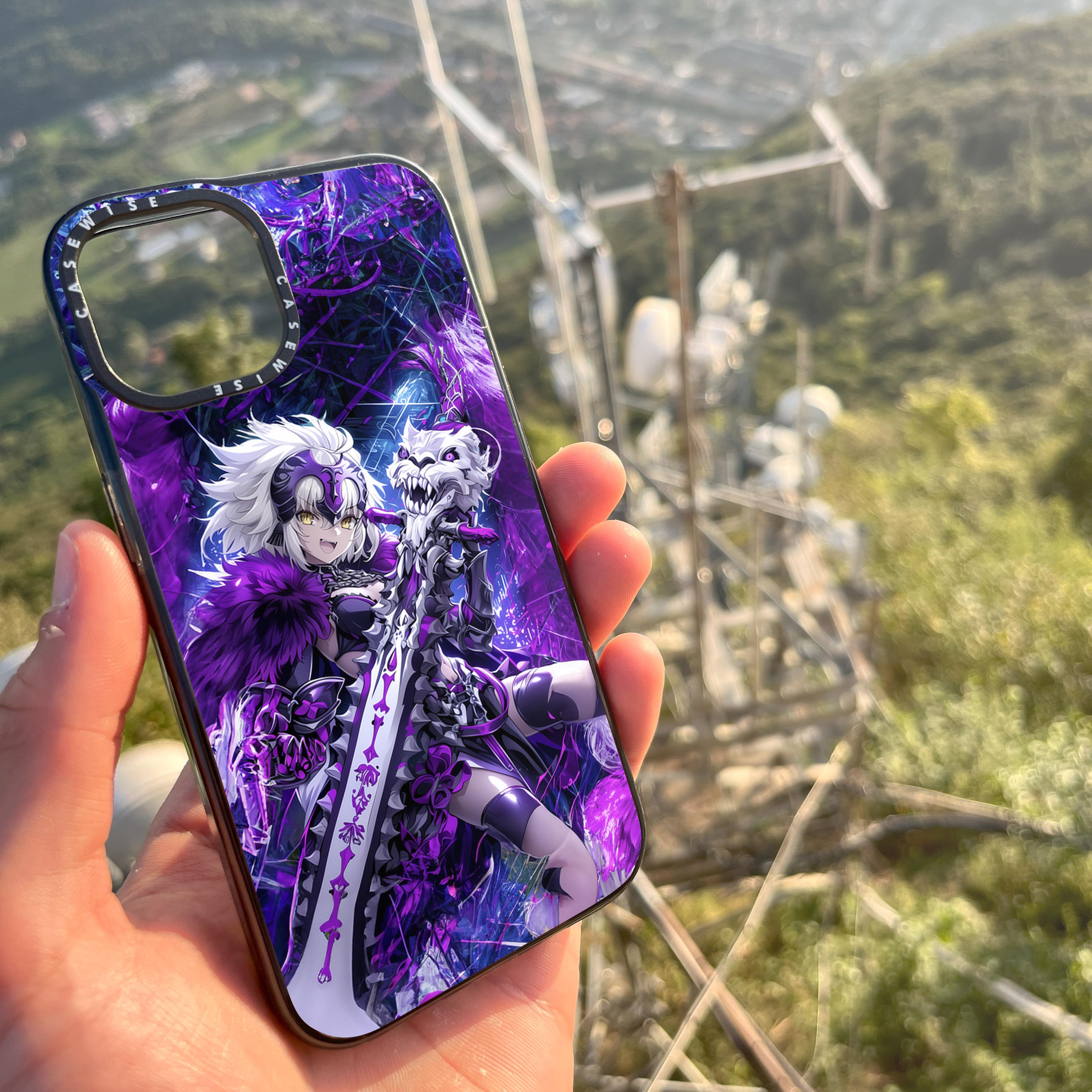 Skeleton Wolf Purple Girl - Etui