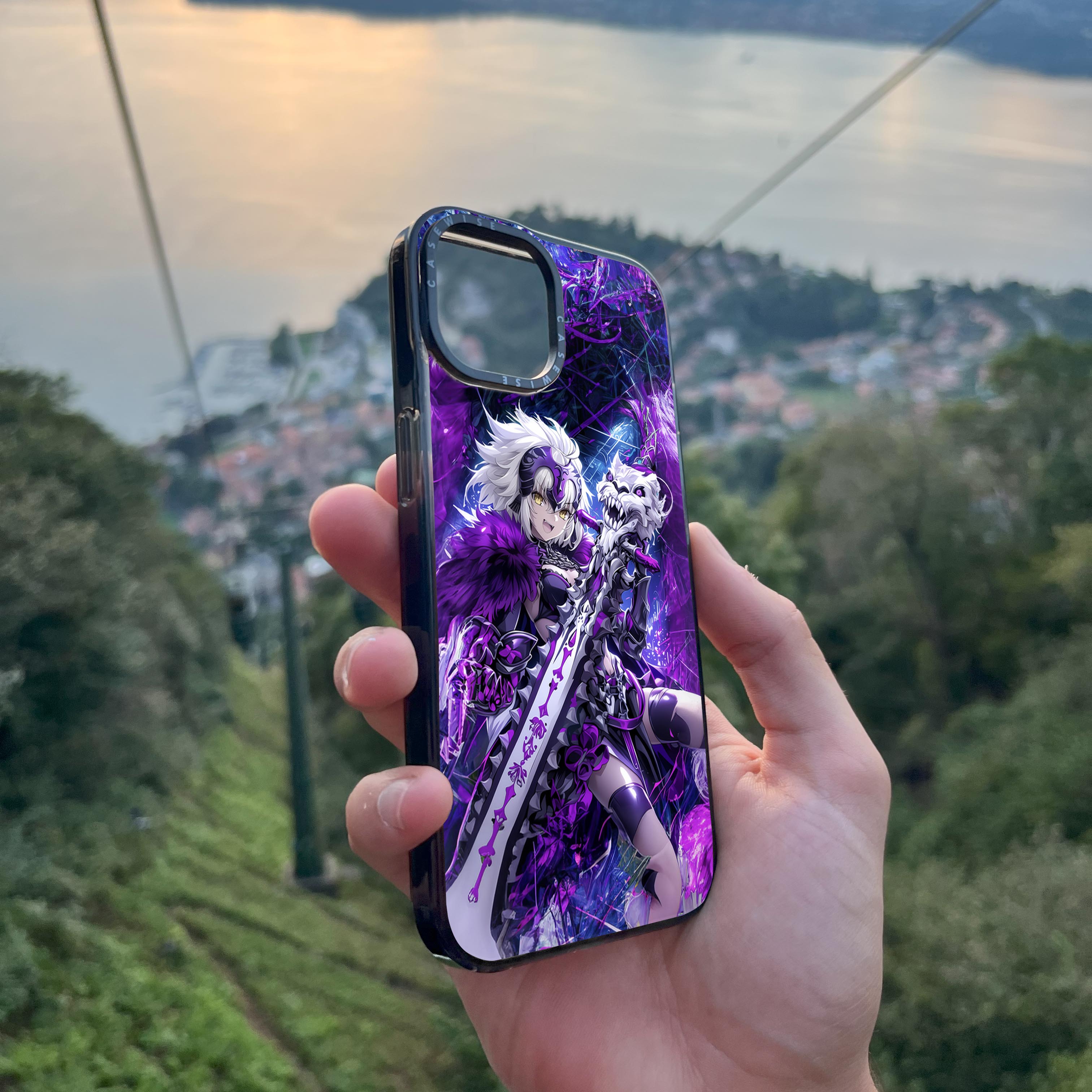 Skeleton Wolf Purple Girl - Etui
