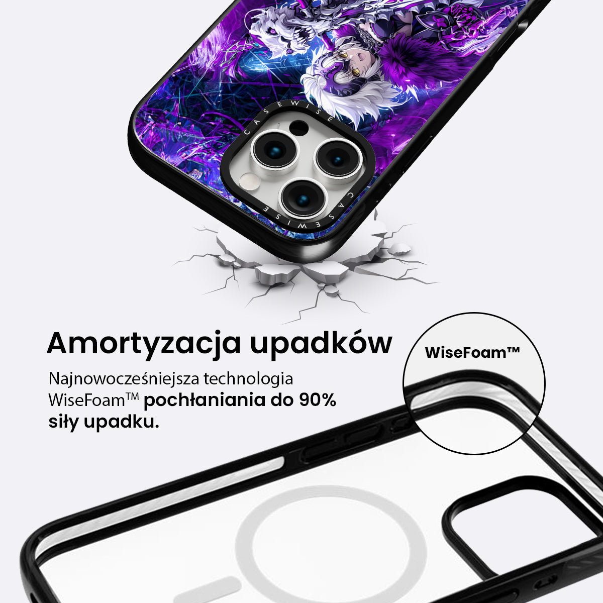 Skeleton Wolf Purple Girl - Etui