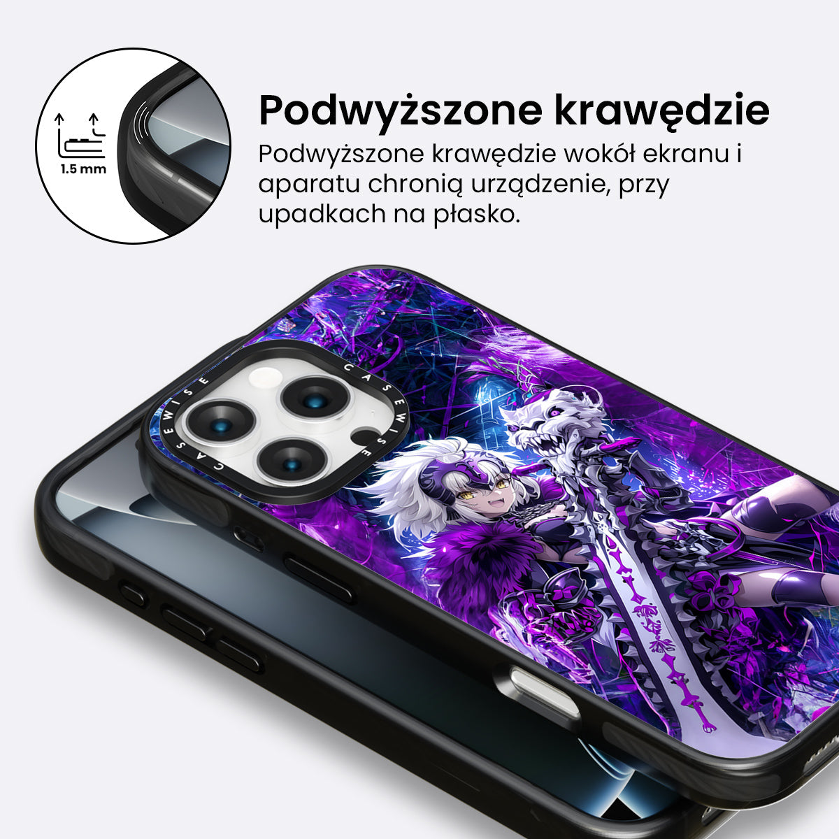Skeleton Wolf Purple Girl - Etui