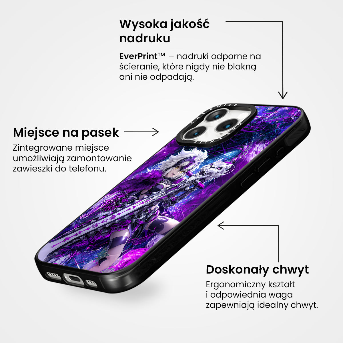 Skeleton Wolf Purple Girl - Etui
