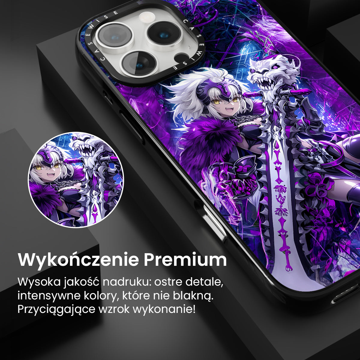 Skeleton Wolf Purple Girl - Etui