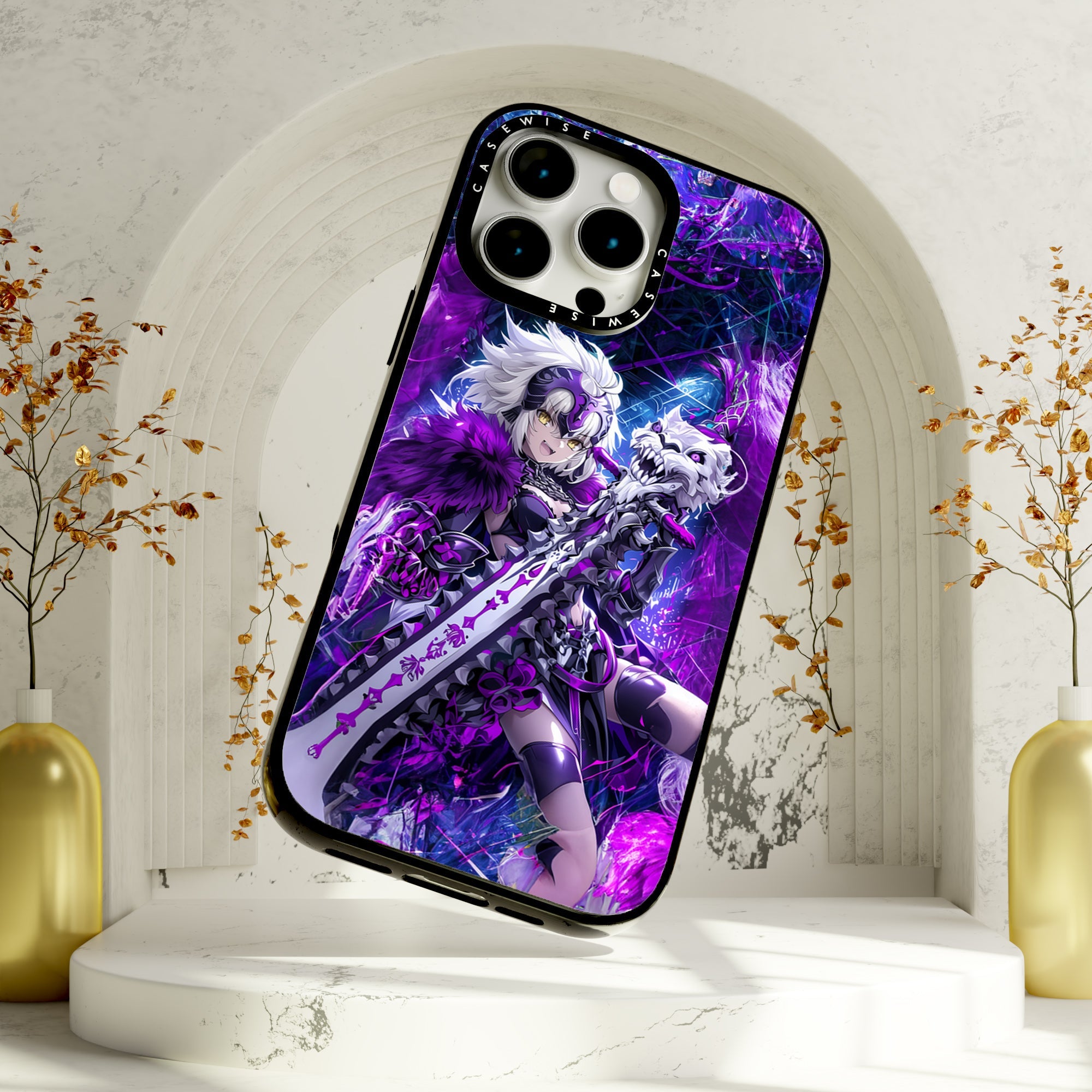 Skeleton Wolf Purple Girl - Etui