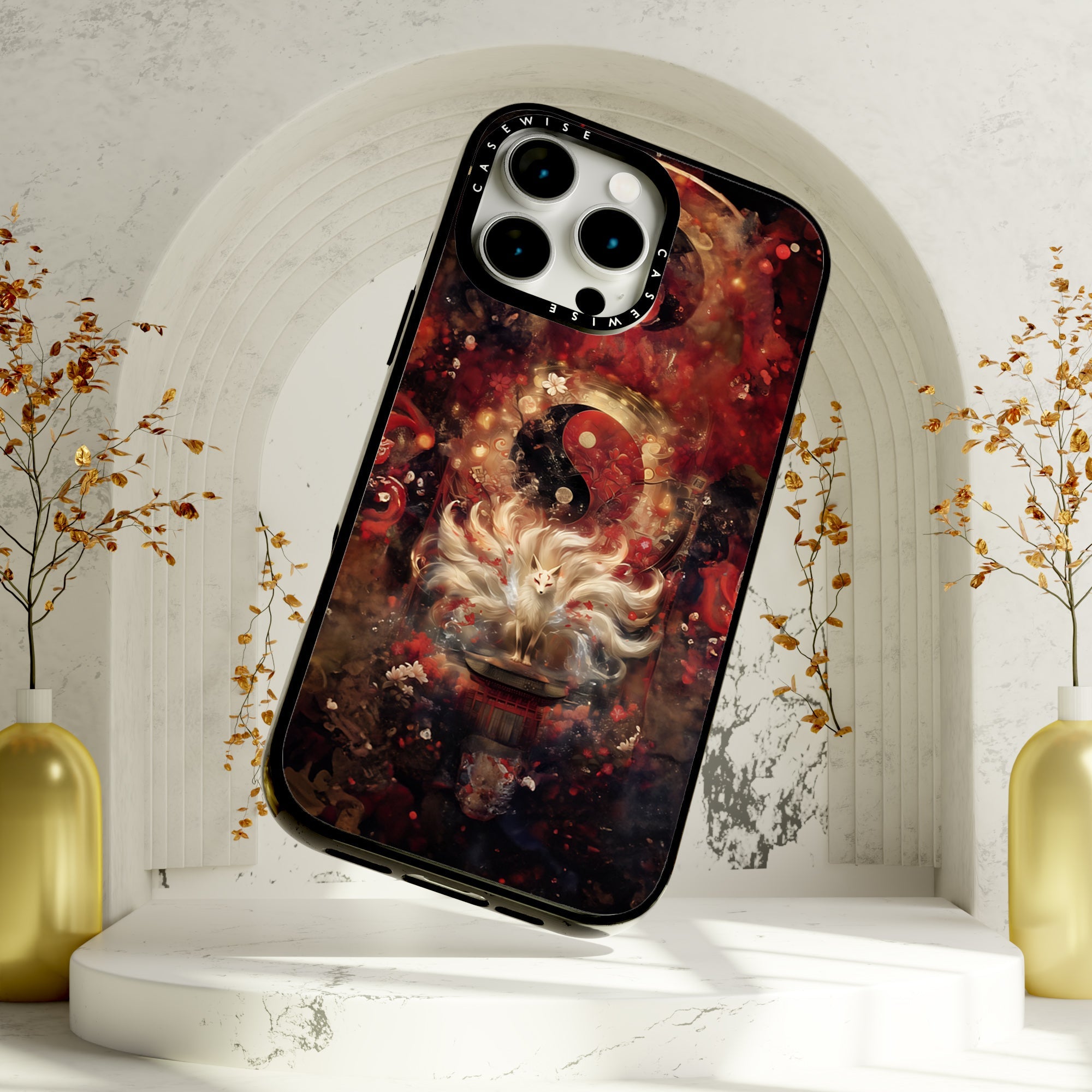 Yin and Yang Kitsune - Etui