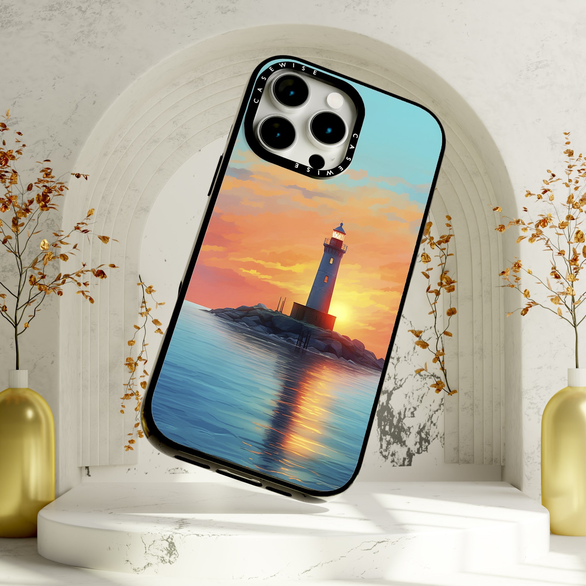 Lighthouse Oil Painting - Etui