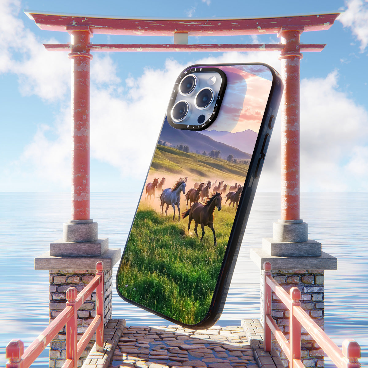 Running Horses Landscape - Etui