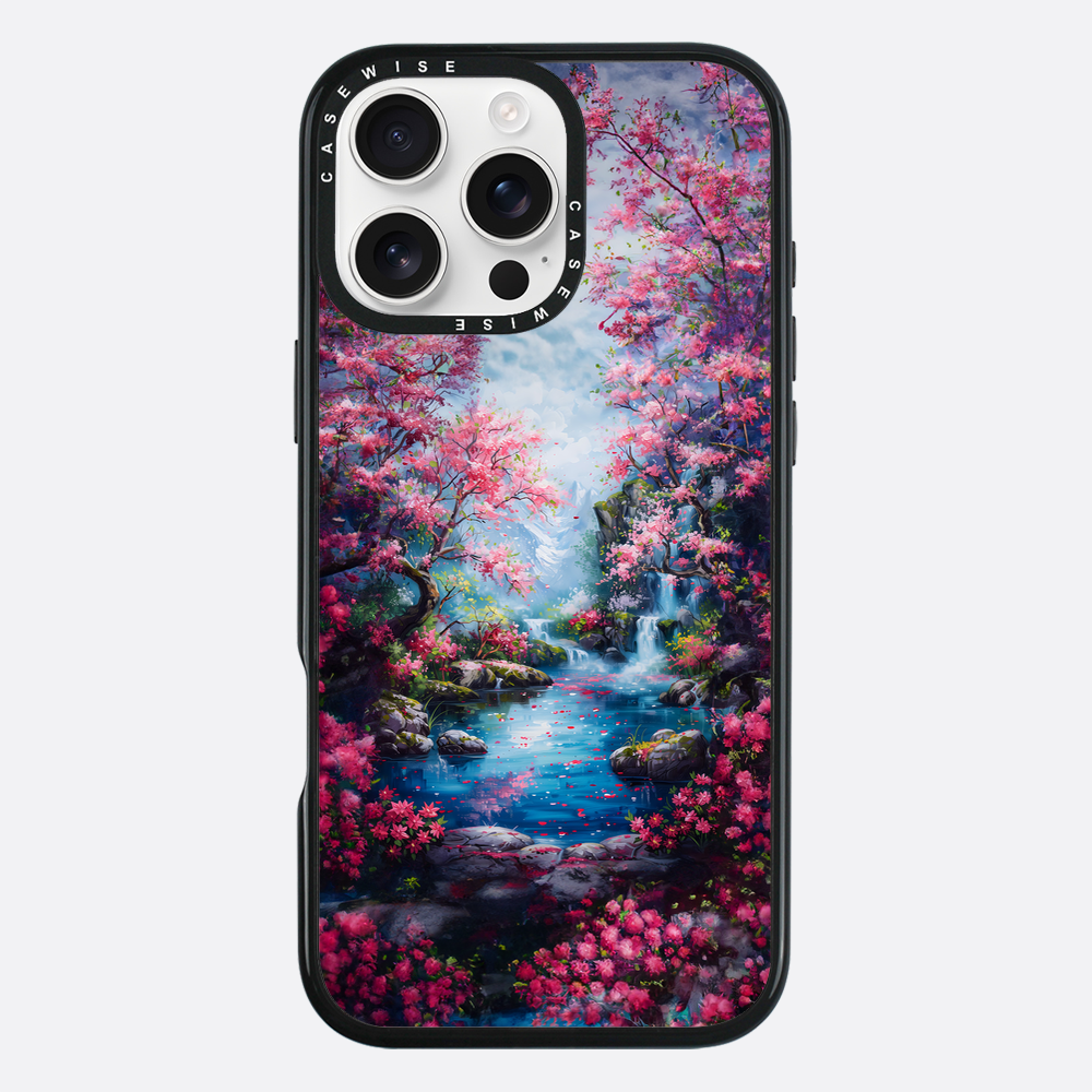 Cherry Blossom River Nature - Etui
