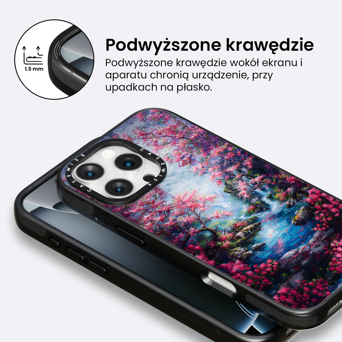 Cherry Blossom River Nature - Etui