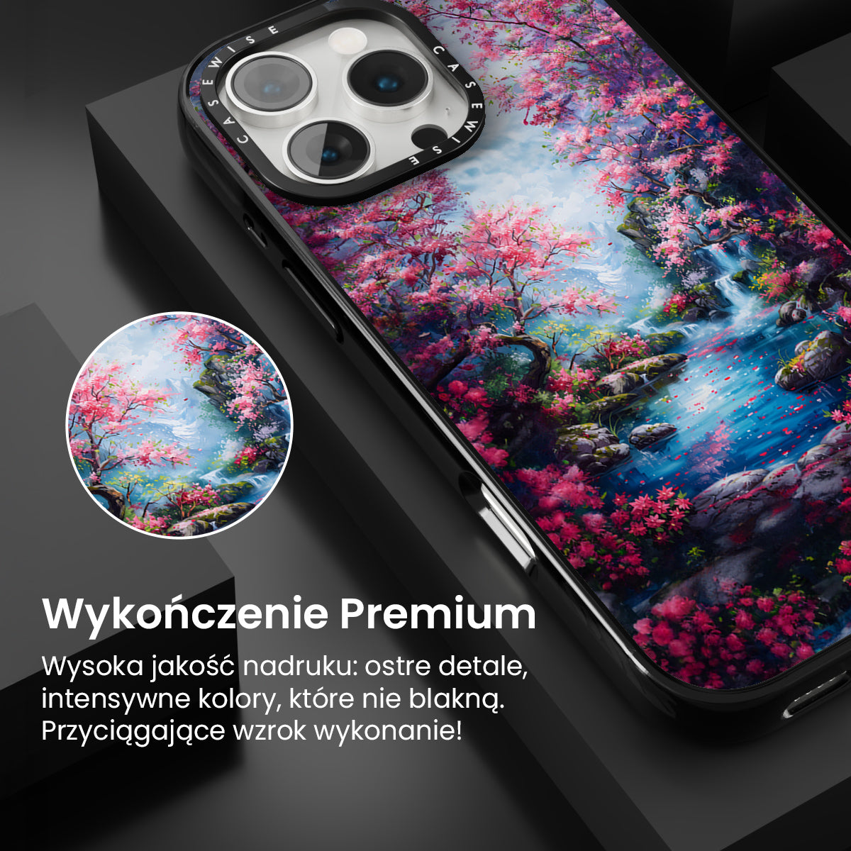 Cherry Blossom River Nature - Etui