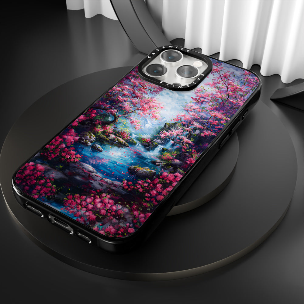 Cherry Blossom River Nature - Etui
