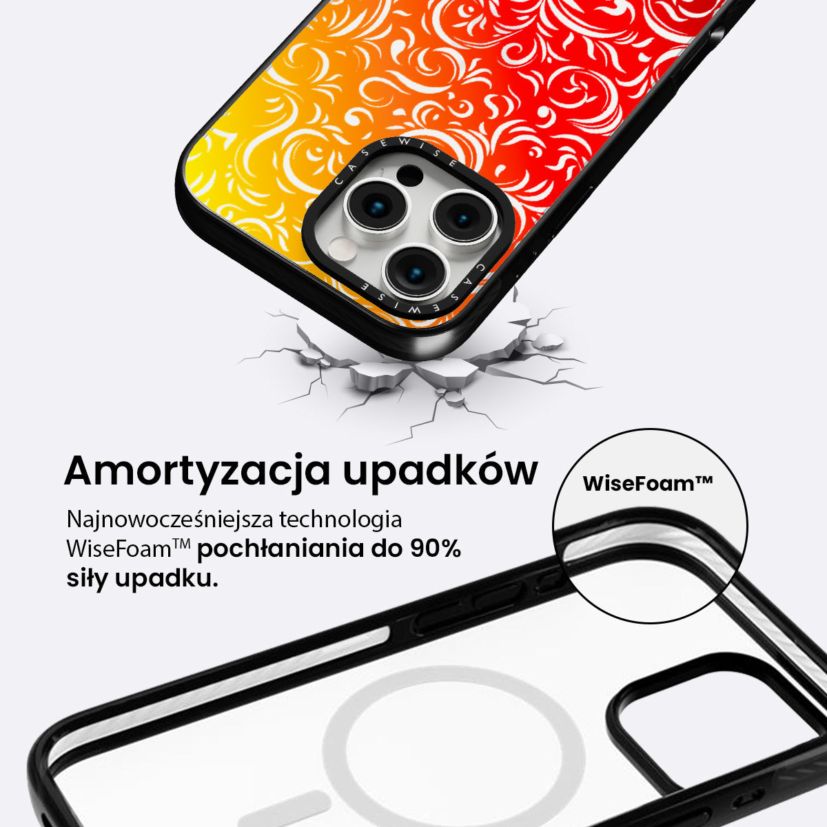 Żywy filigran zachodu słońca - Etui