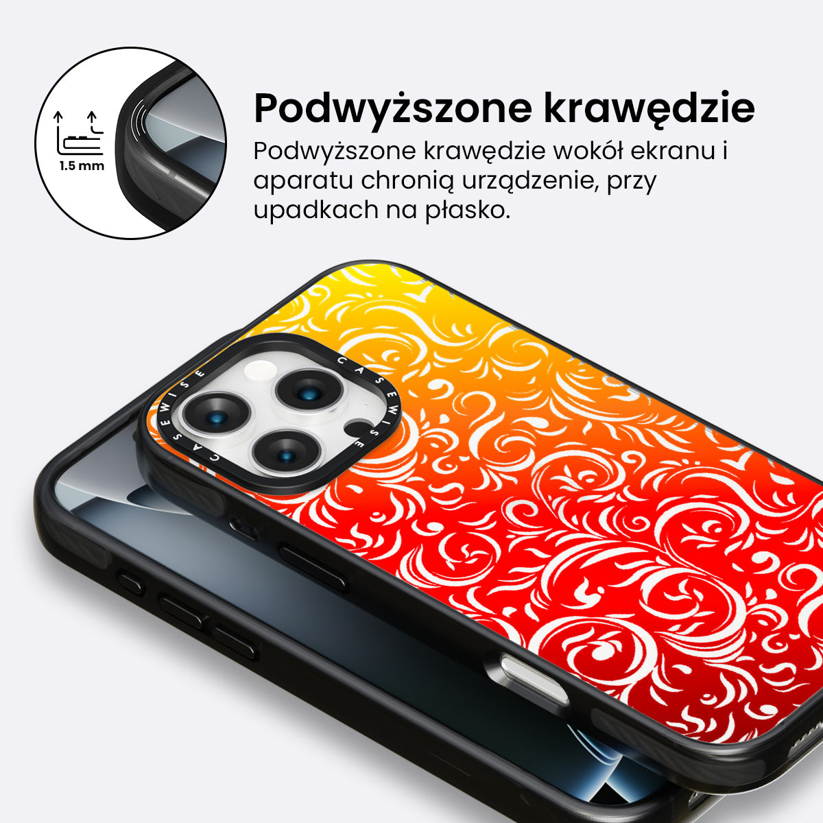 Żywy filigran zachodu słońca - Etui