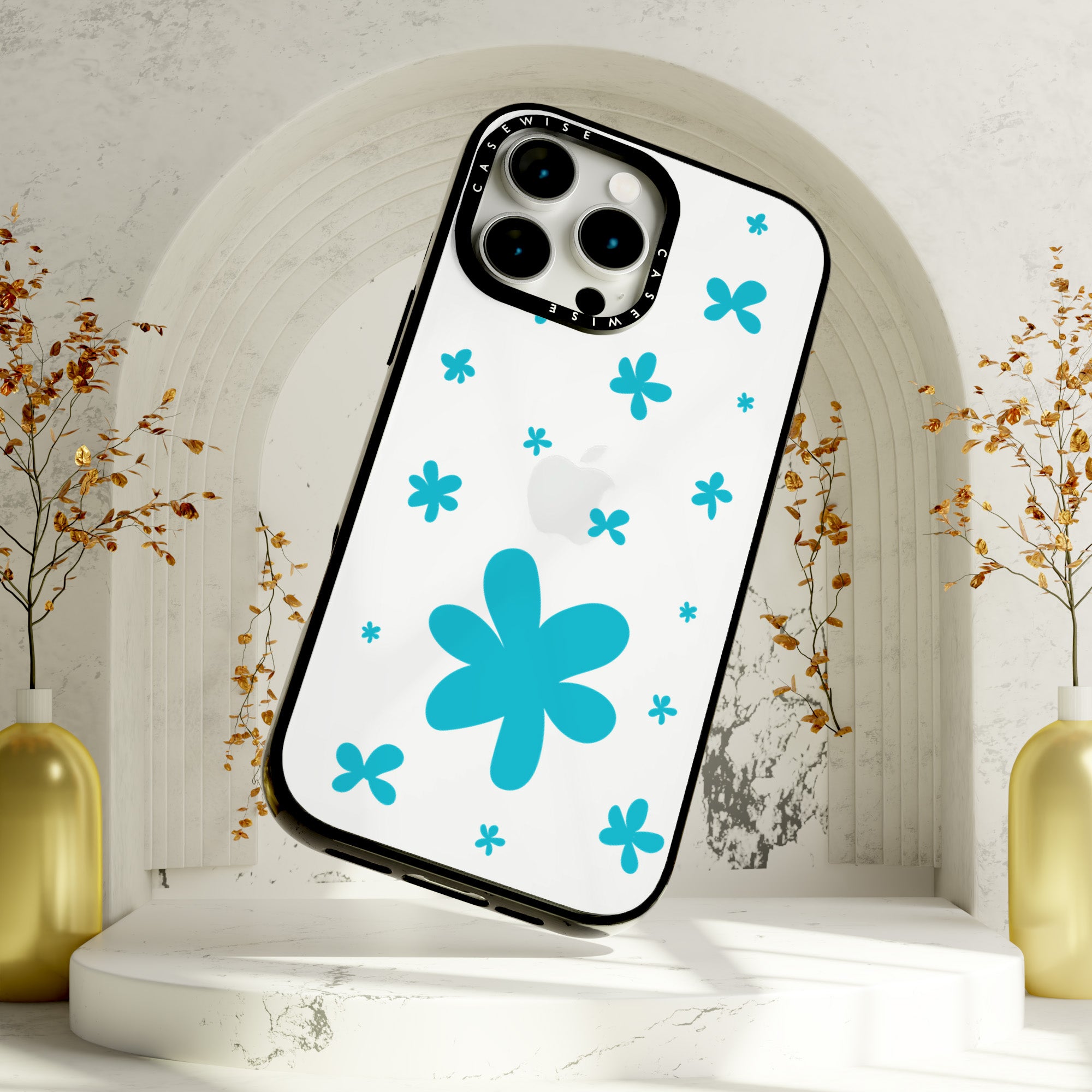Niebieskie Kwiatki - Etui