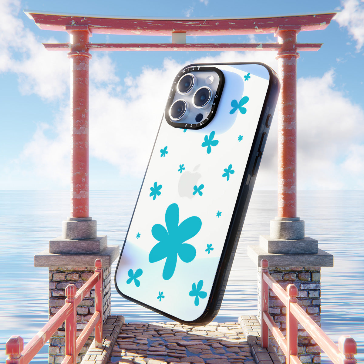 Niebieskie Kwiatki - Etui