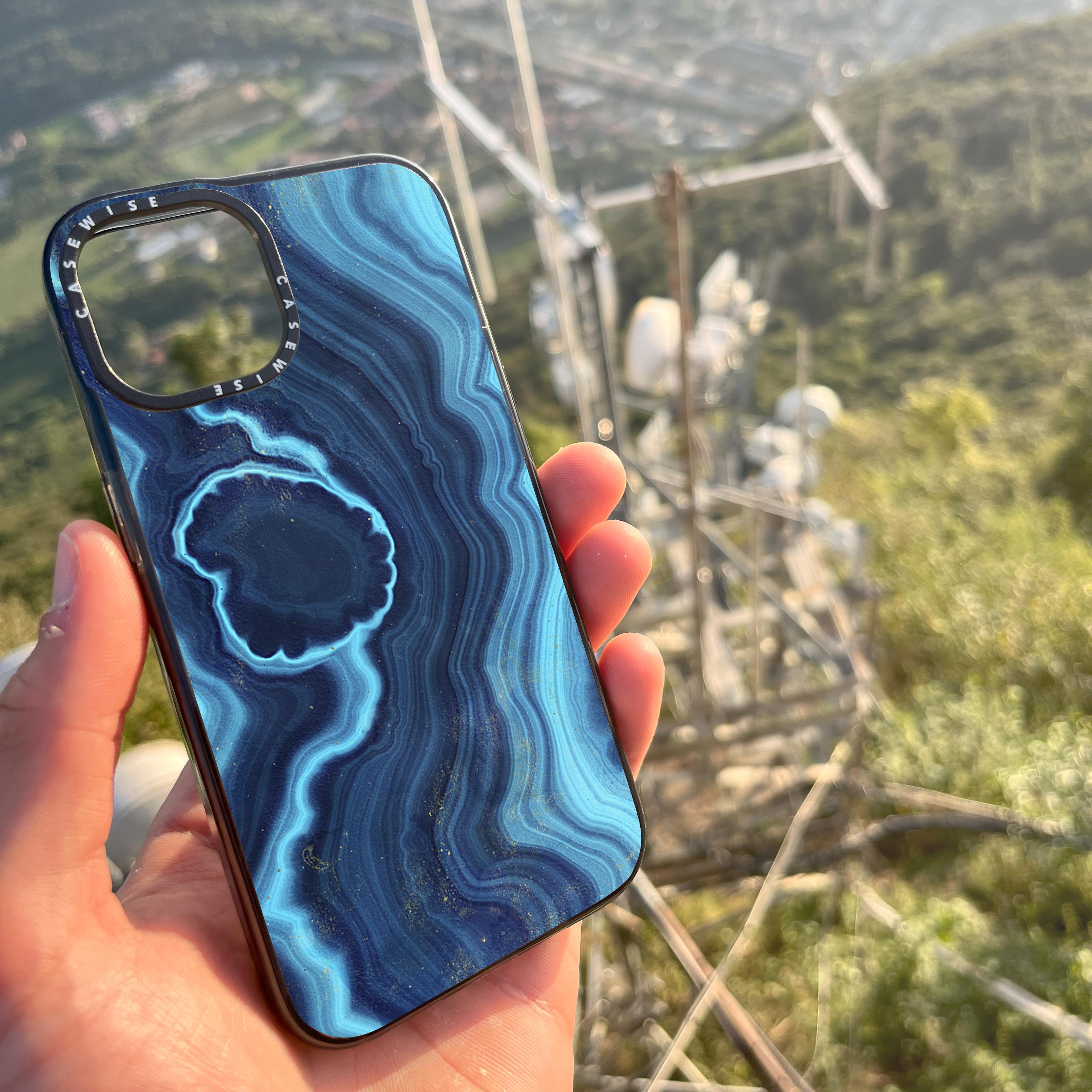 Blue Agate Texture 03 - Etui
