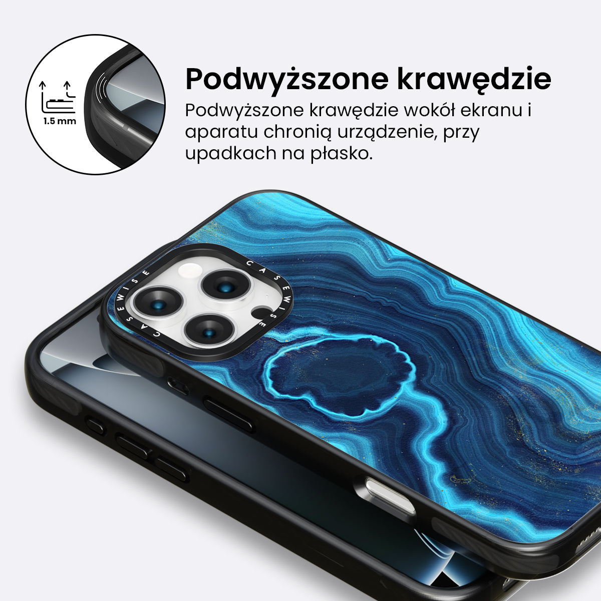 Blue Agate Texture 03 - Etui