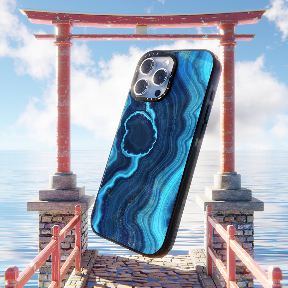 Blue Agate Texture 03 - Etui