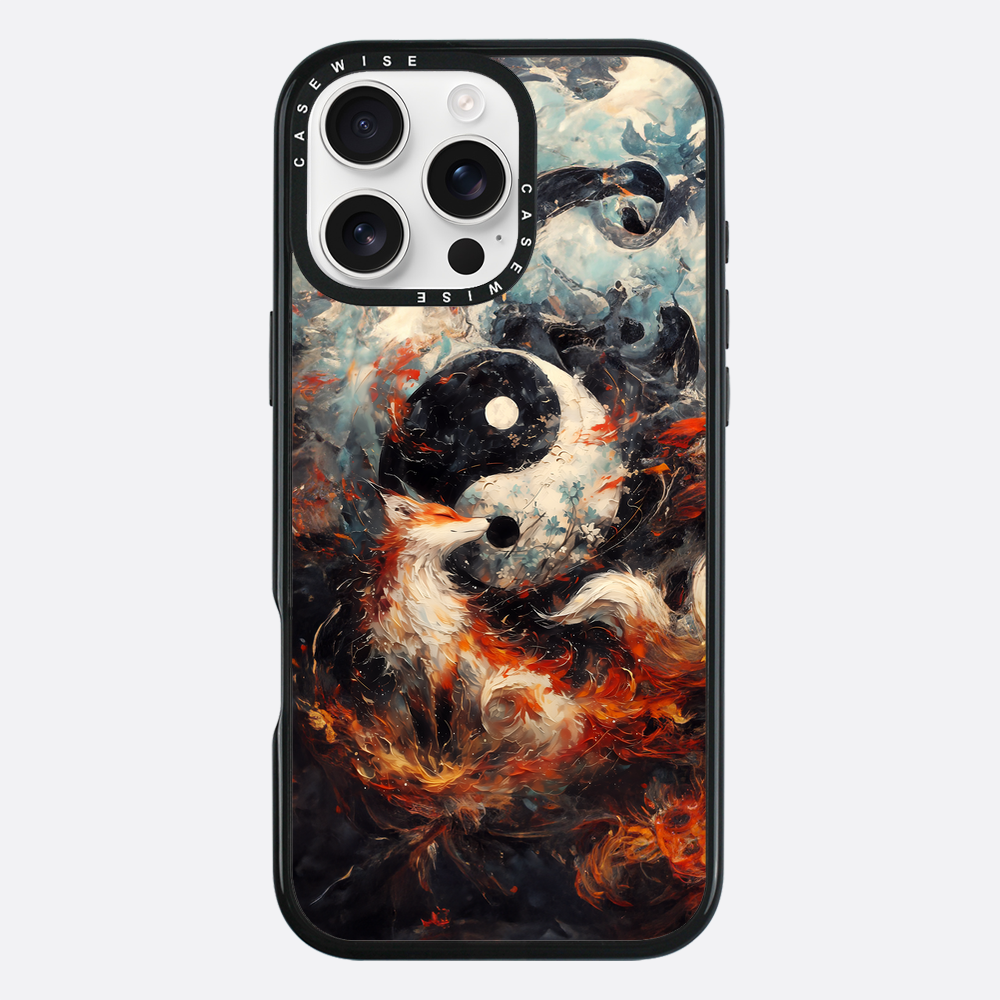 Kitsune Yin and Yang Painting - Etui