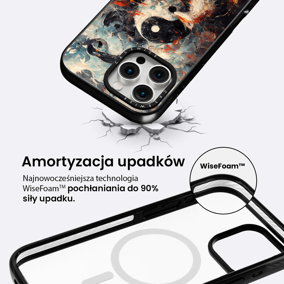 Kitsune Yin and Yang Painting - Etui