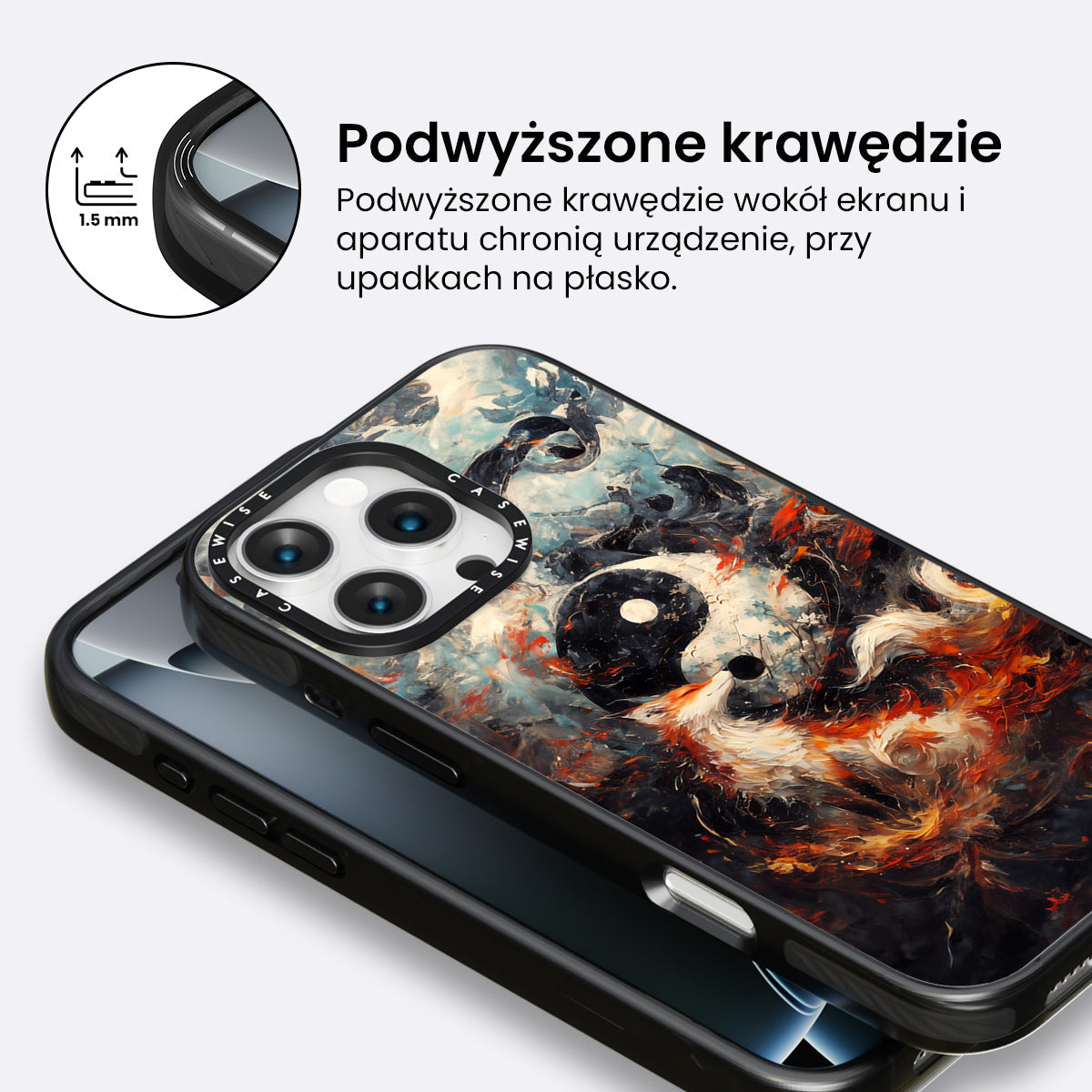 Kitsune Yin and Yang Painting - Etui