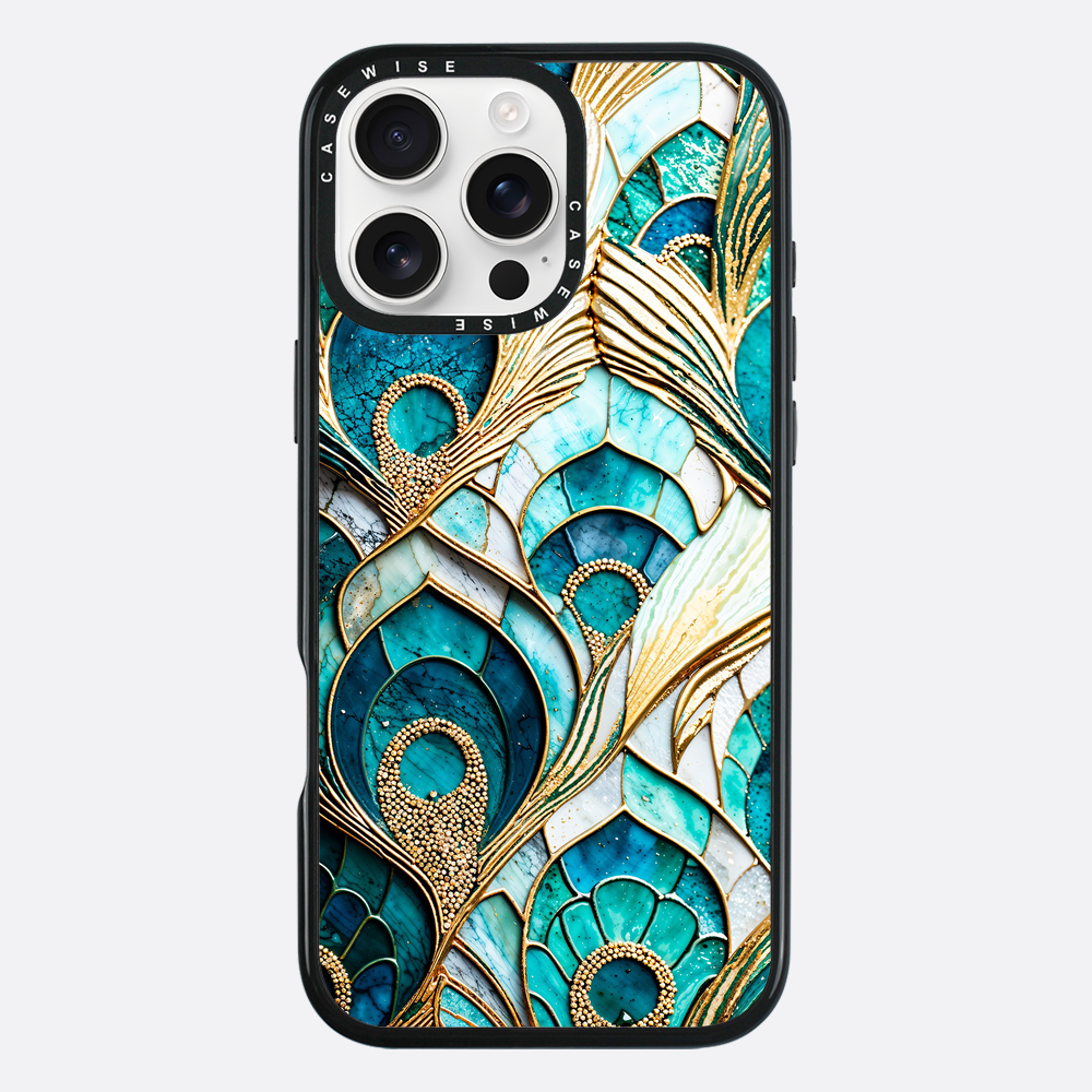 Abstract Peacock Feather Pattern - Etui