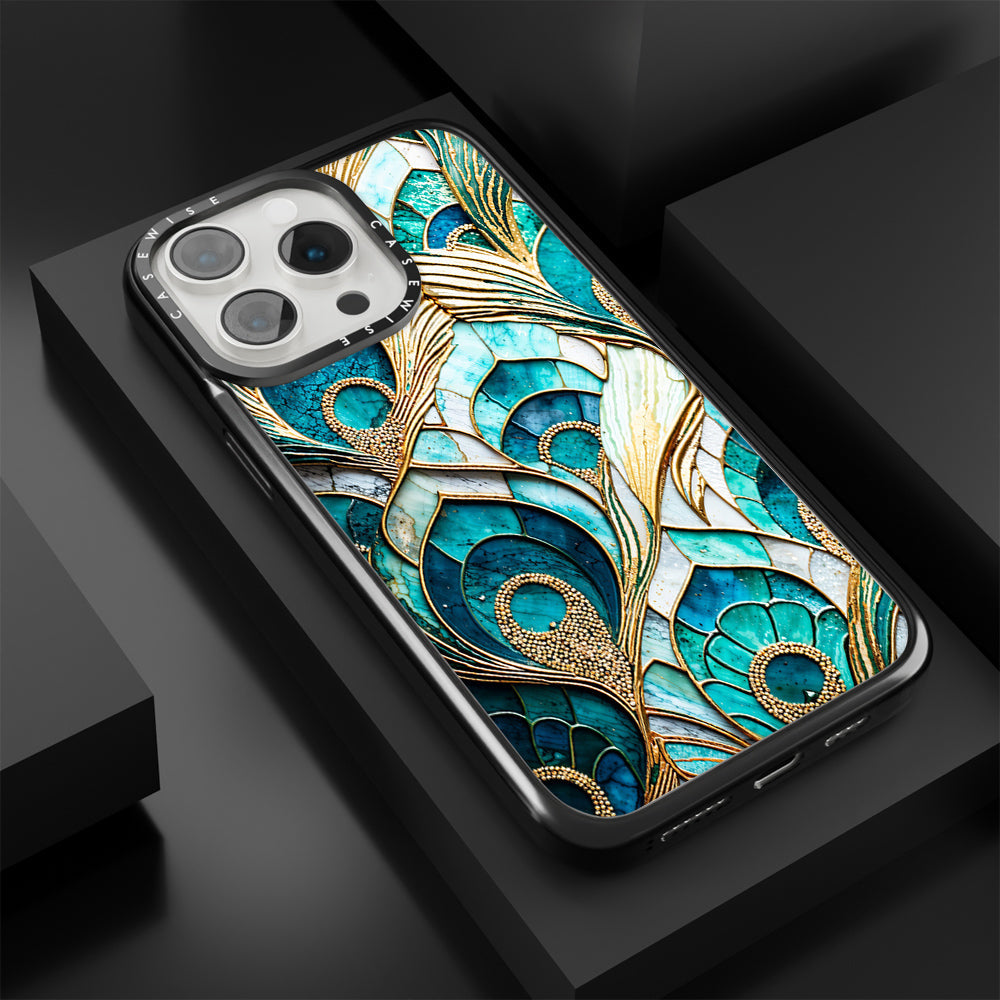 Abstract Peacock Feather Pattern - Etui