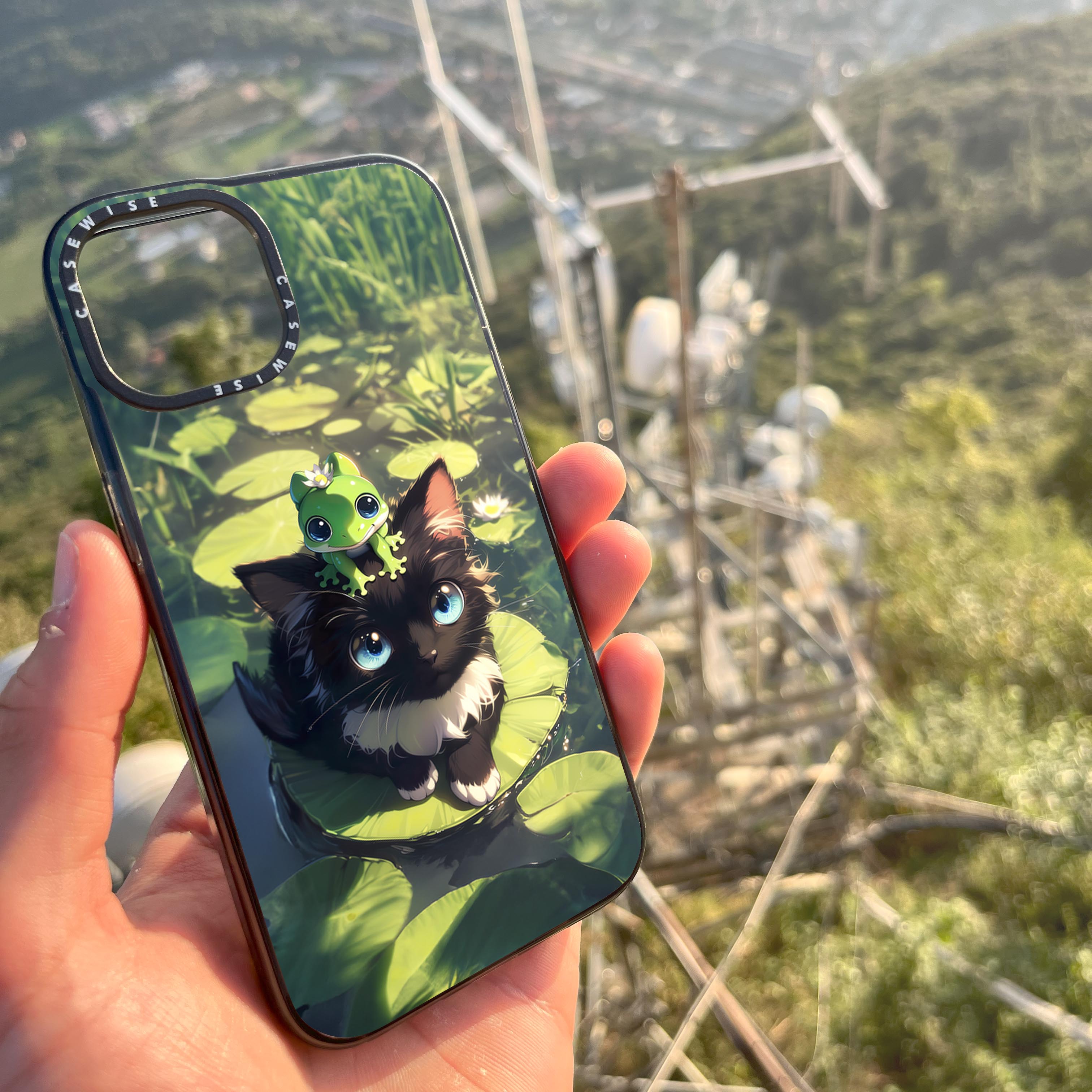 Black Cat & Frog Friendship - Etui