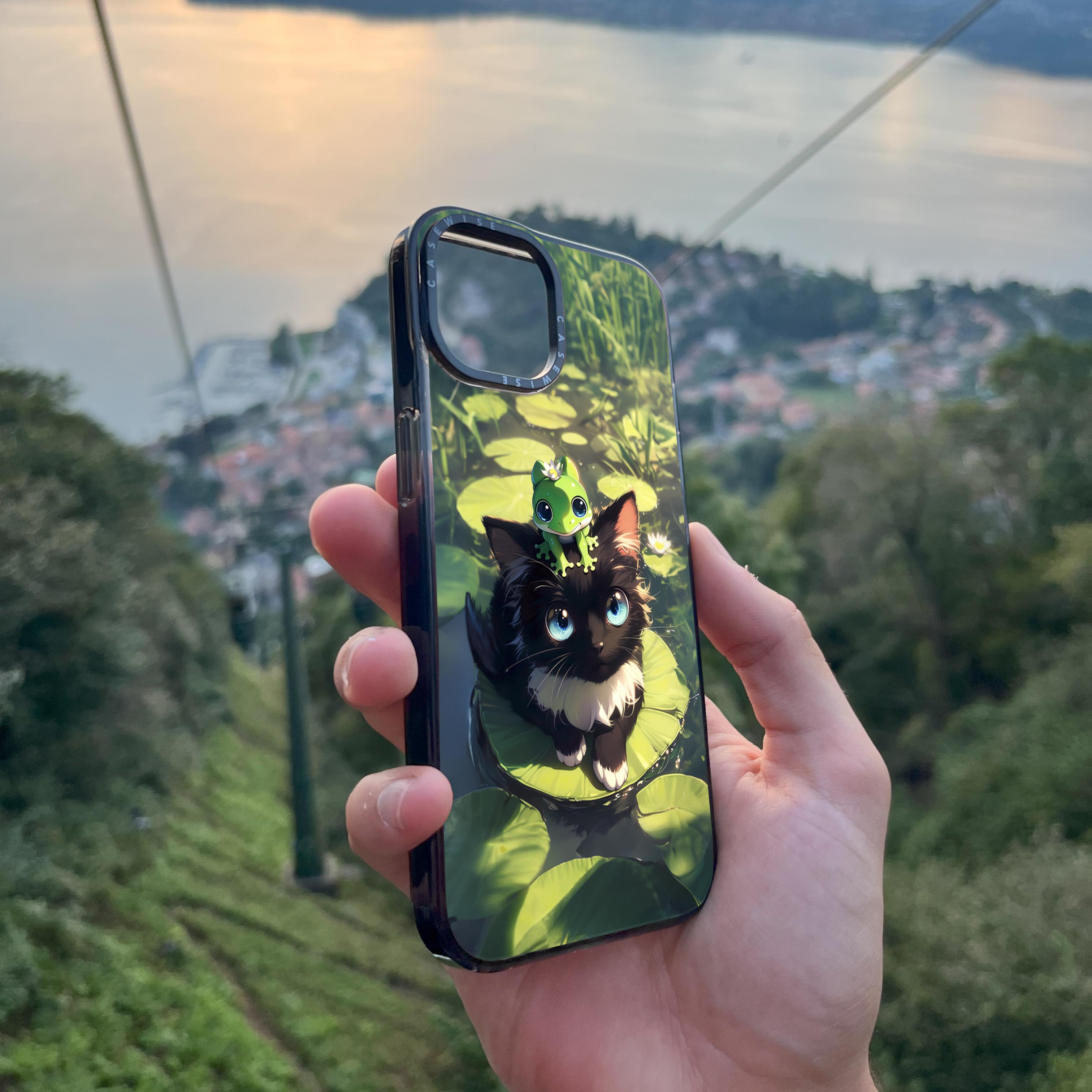 Black Cat & Frog Friendship - Etui