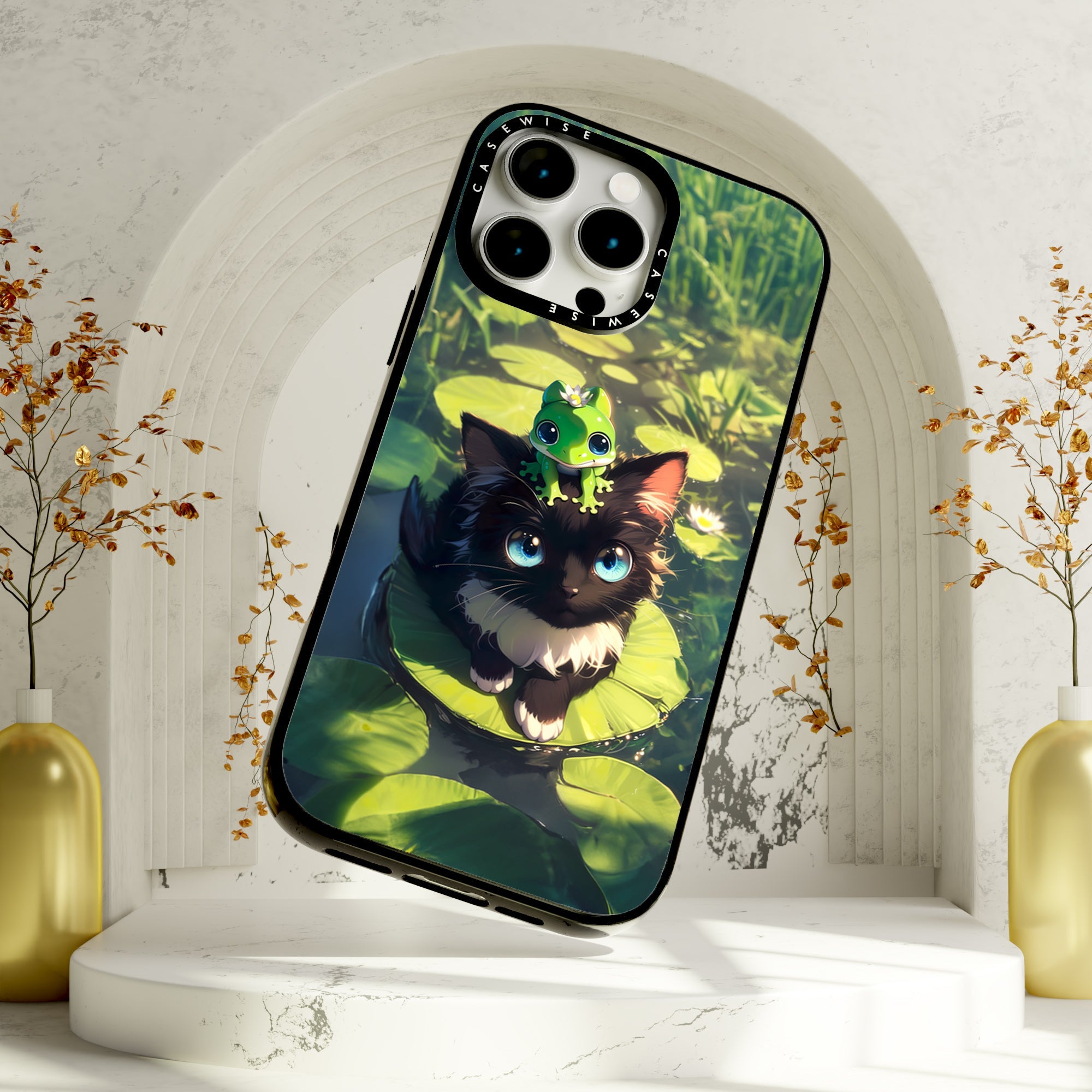 Black Cat & Frog Friendship - Etui