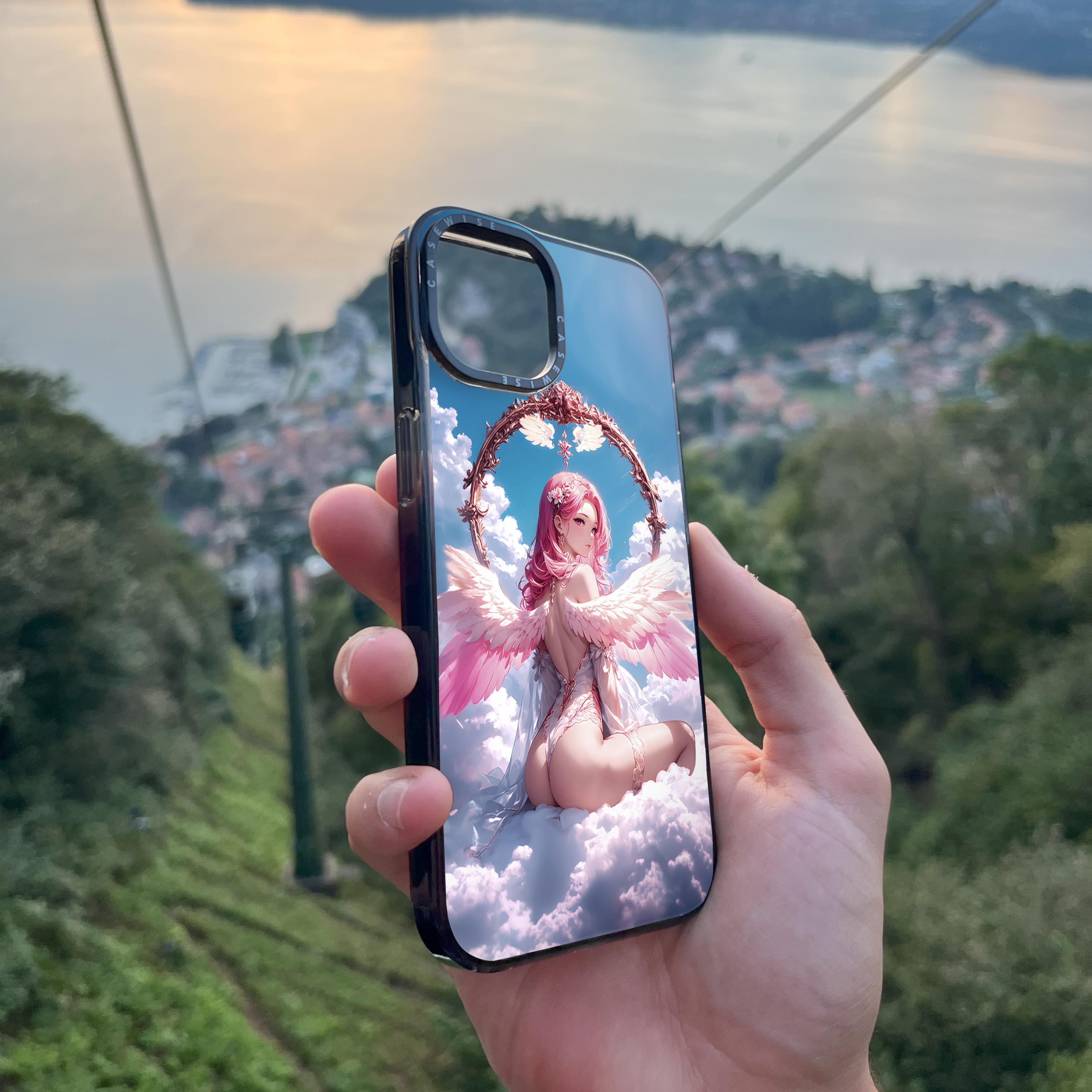 Pink Angel in Clouds - Etui