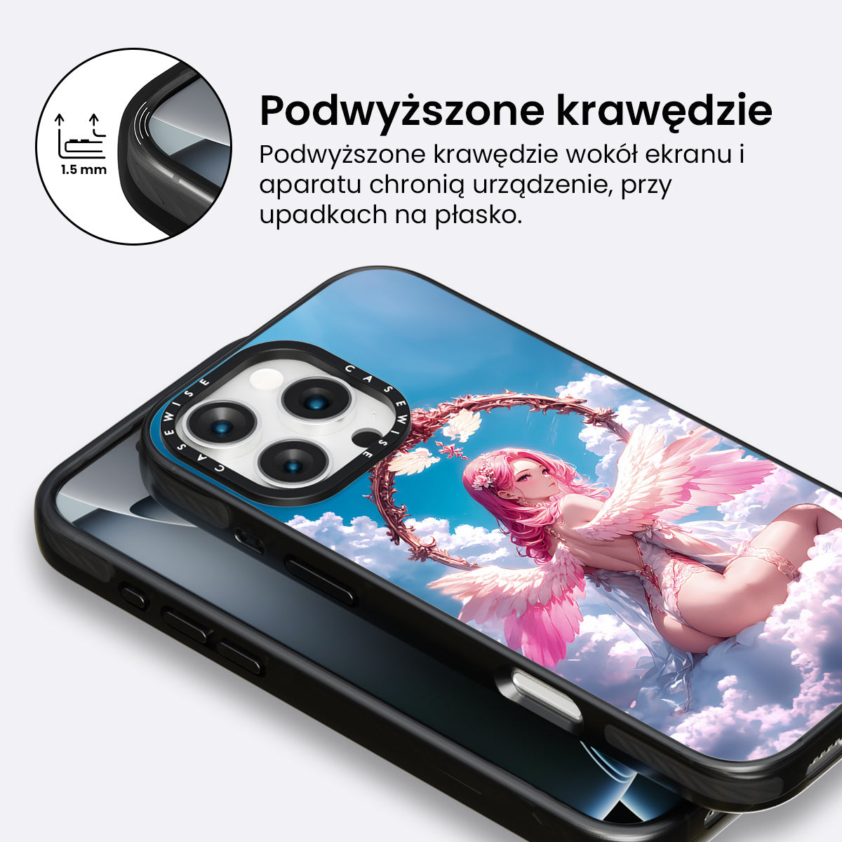 Pink Angel in Clouds - Etui