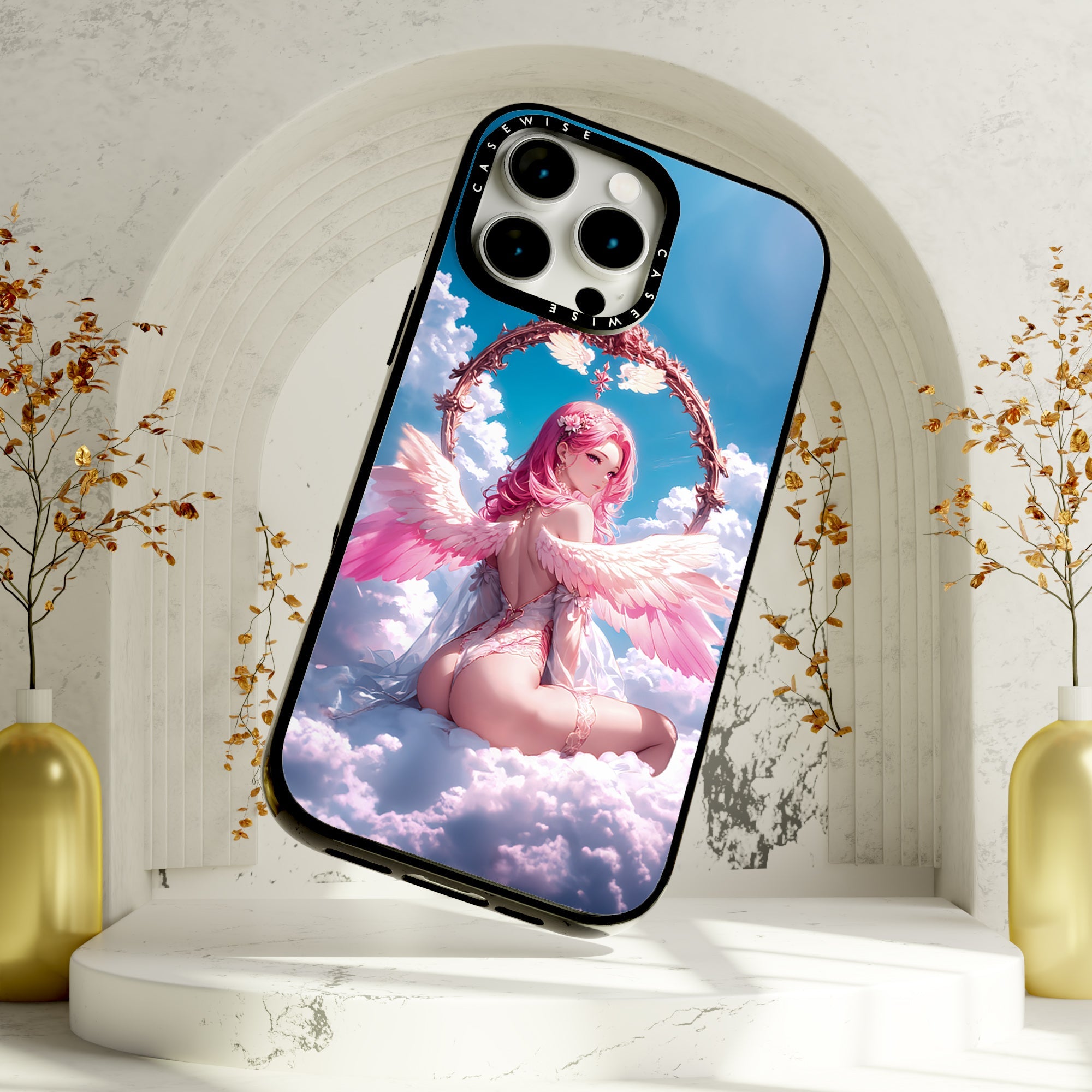 Pink Angel in Clouds - Etui