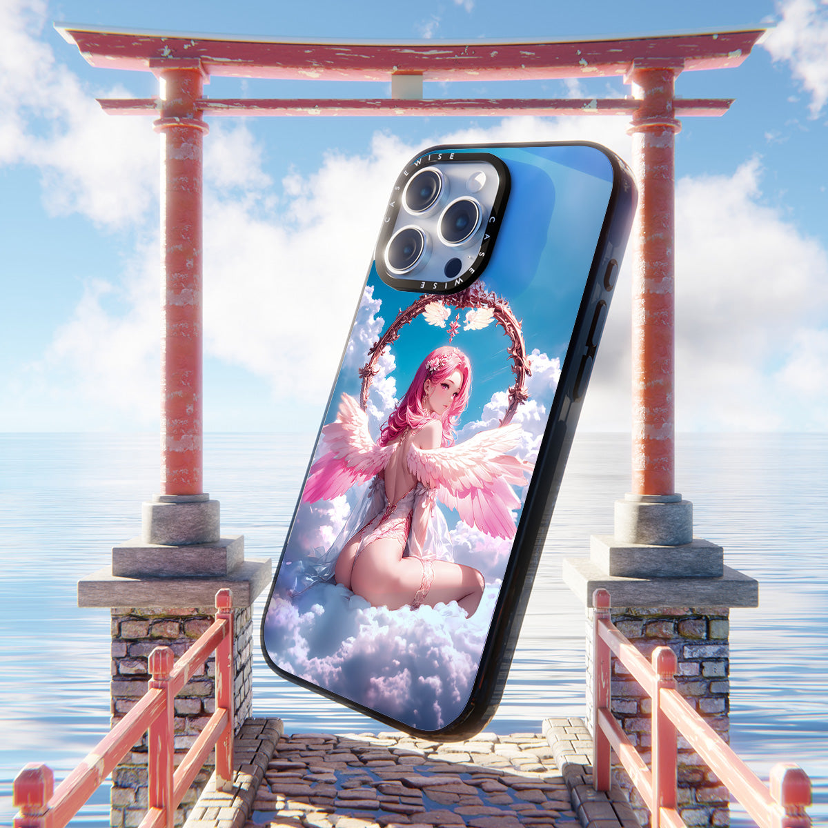 Pink Angel in Clouds - Etui
