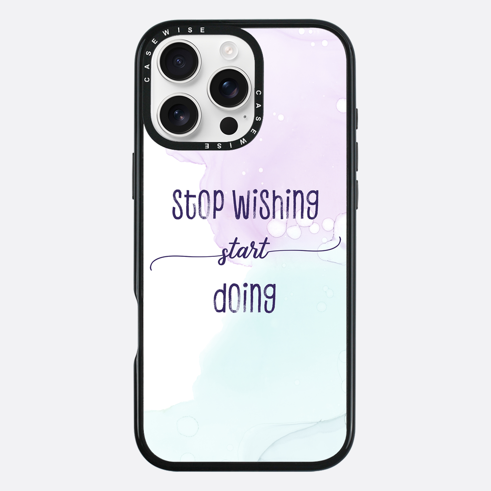 Stop wishing start doing | floating colors - Etui