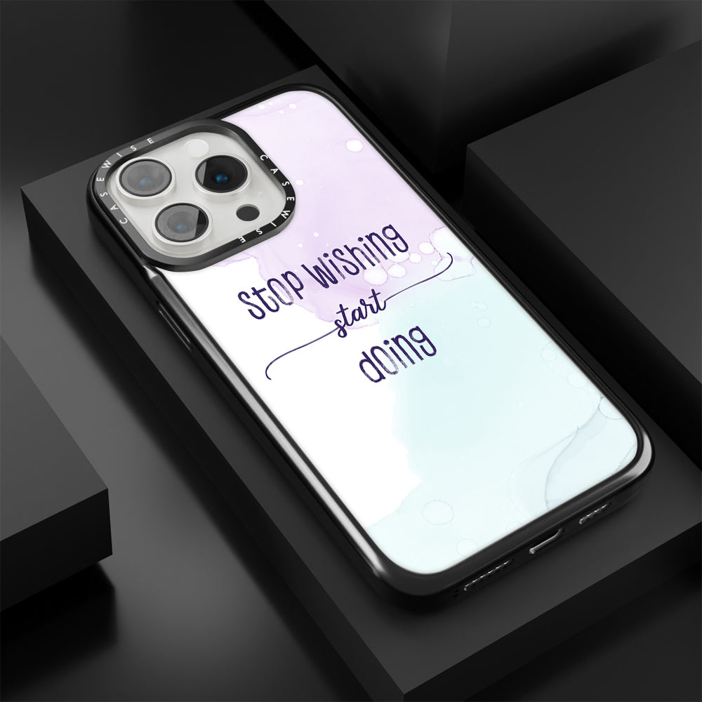 Stop wishing start doing | floating colors - Etui