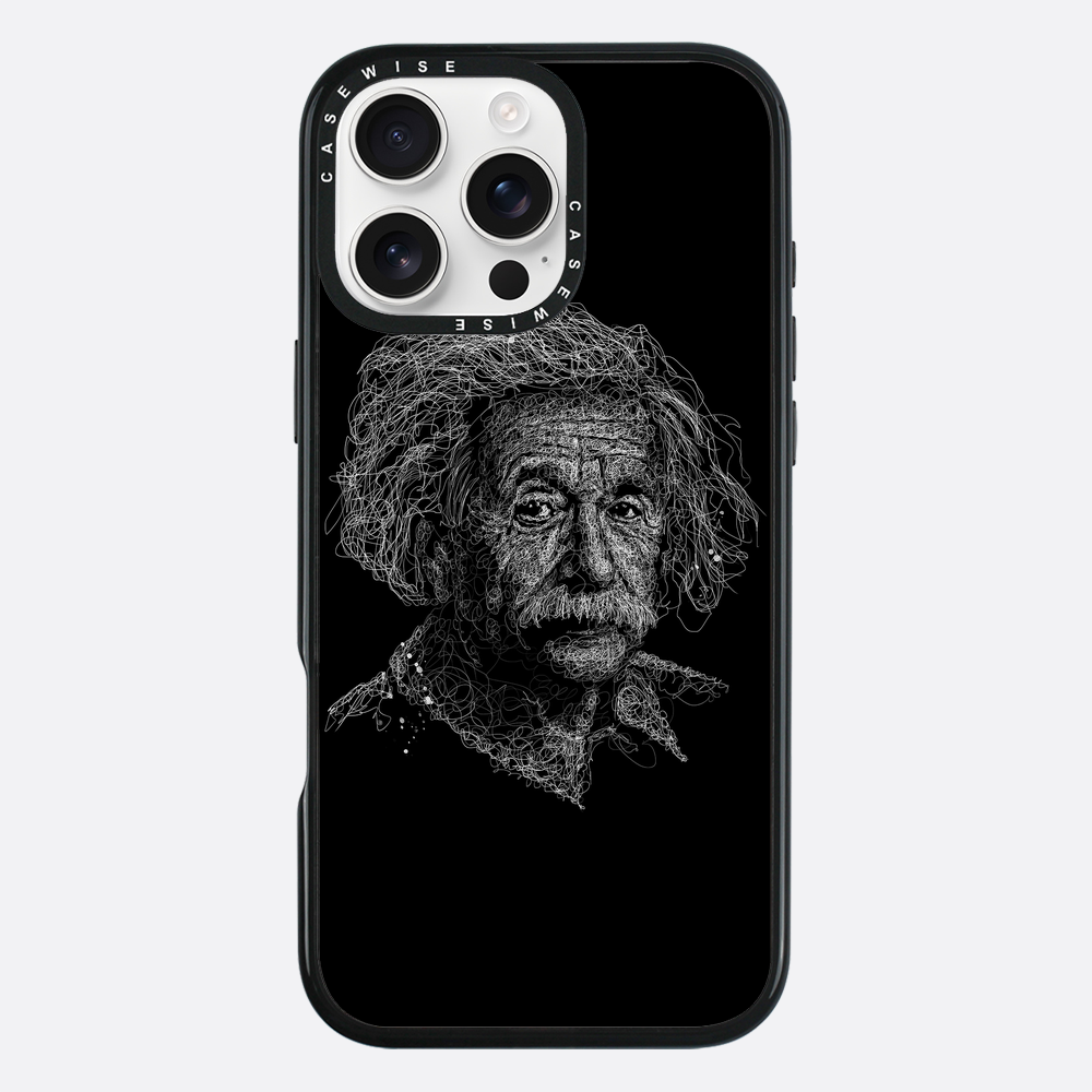 digital scribble art design inspired by albert einstein - Etui