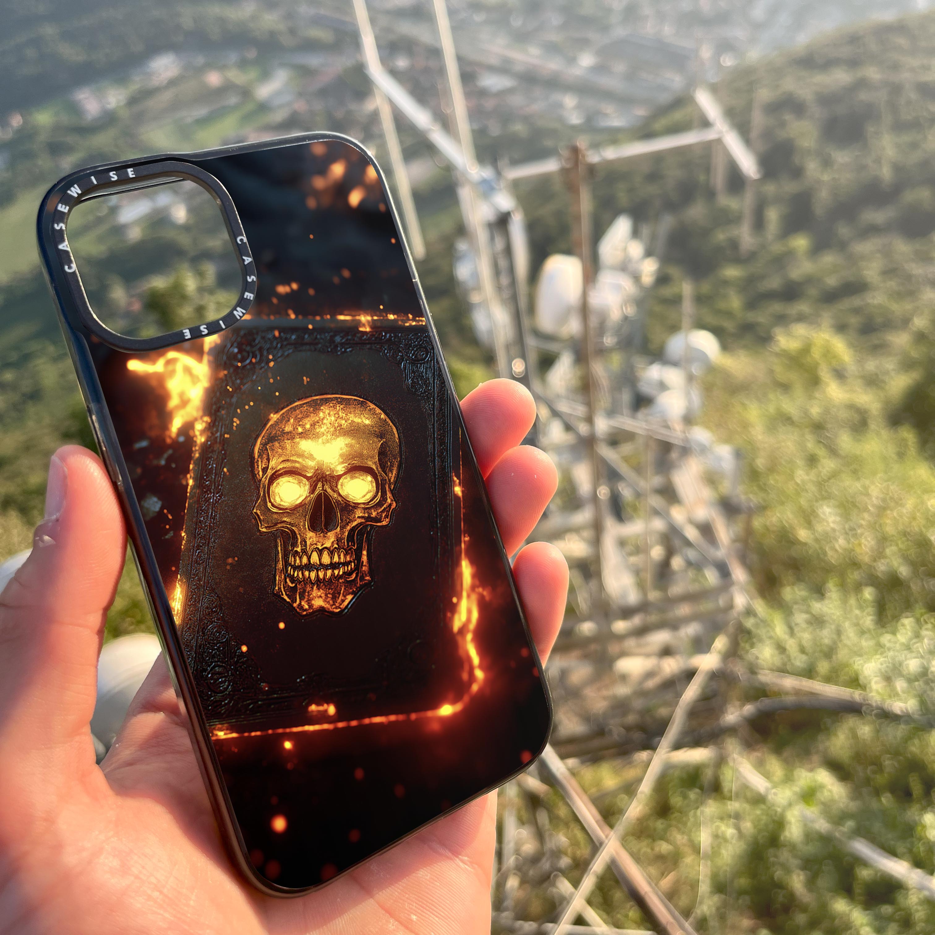 Skull Fire Book Card - Etui