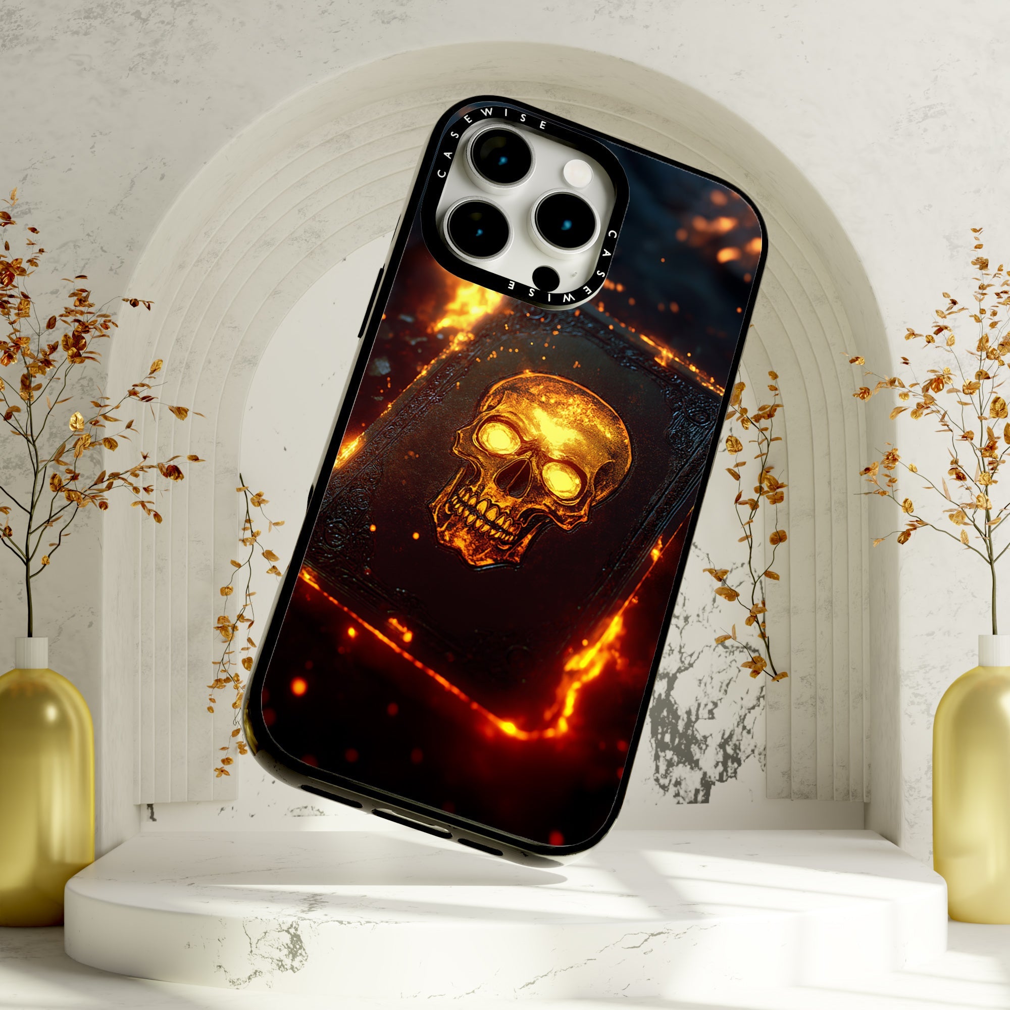 Skull Fire Book Card - Etui