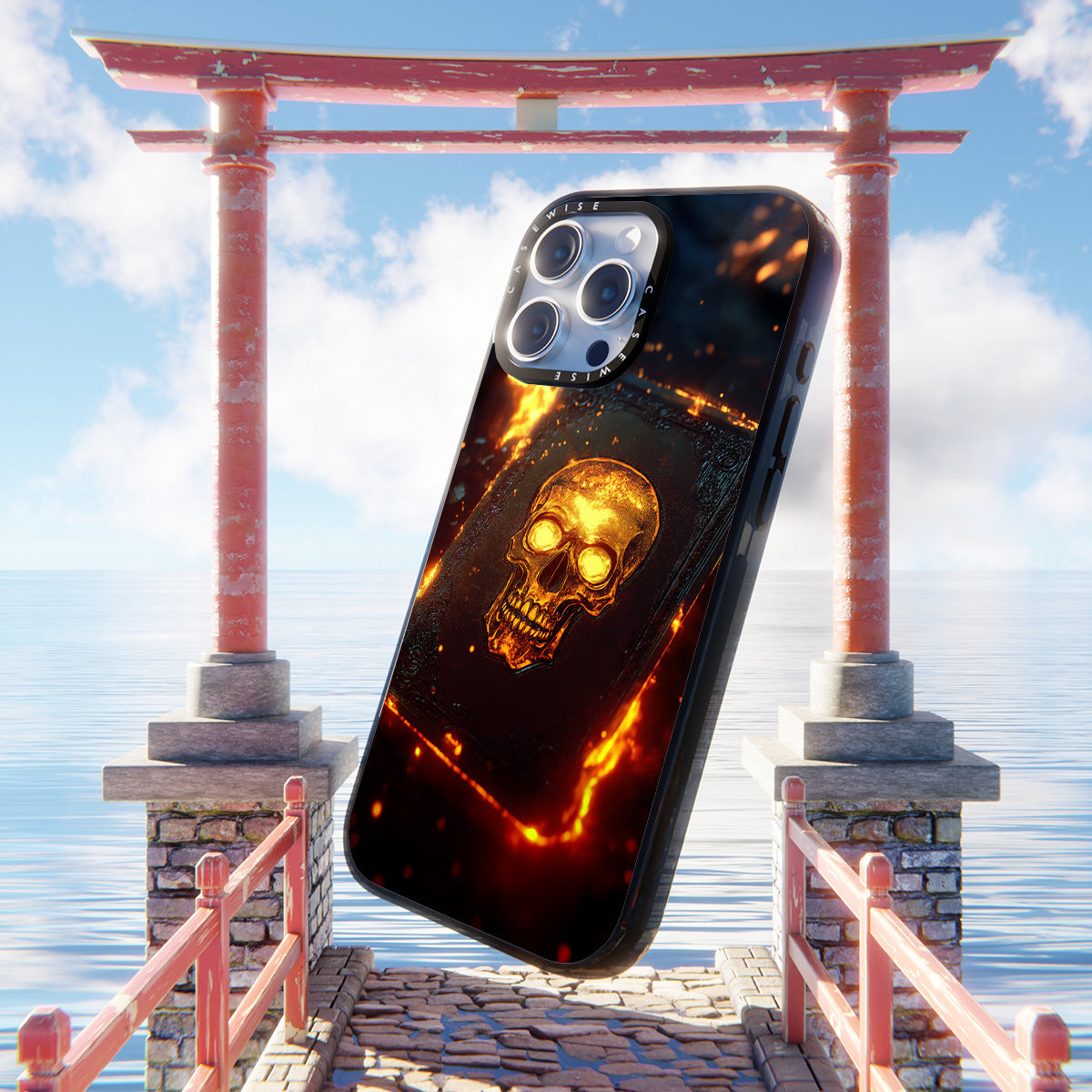 Skull Fire Book Card - Etui