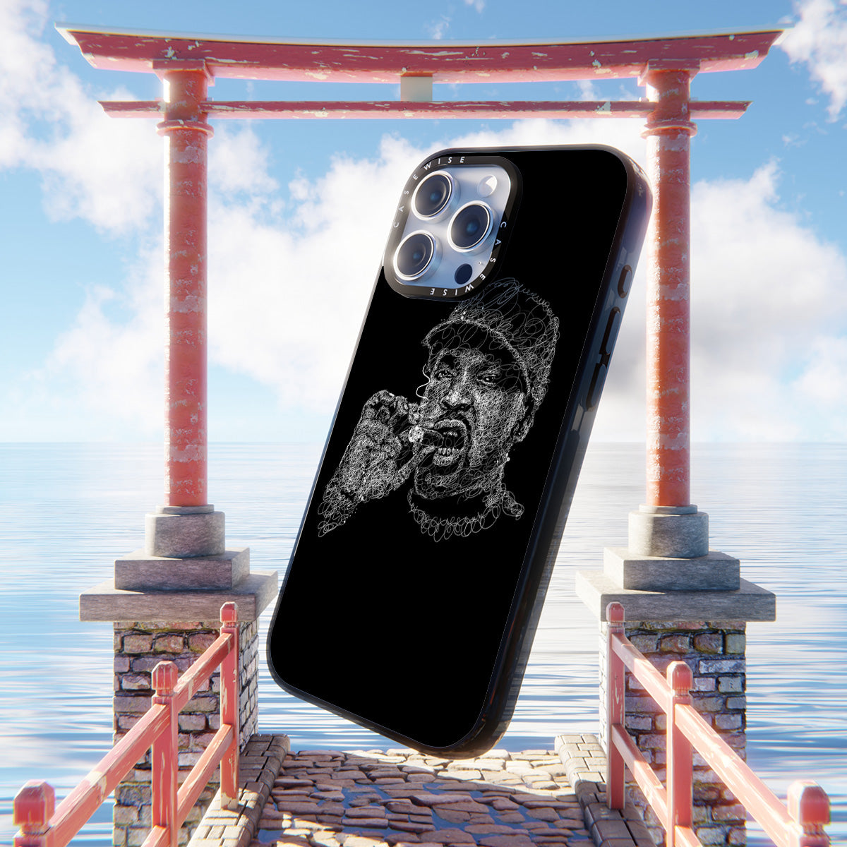 digital scribble art design - Etui