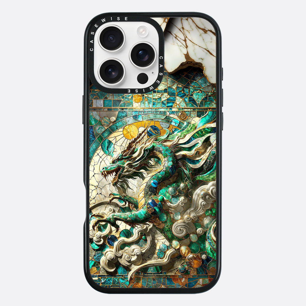Asian Jade Dragon Kintsugi - Etui