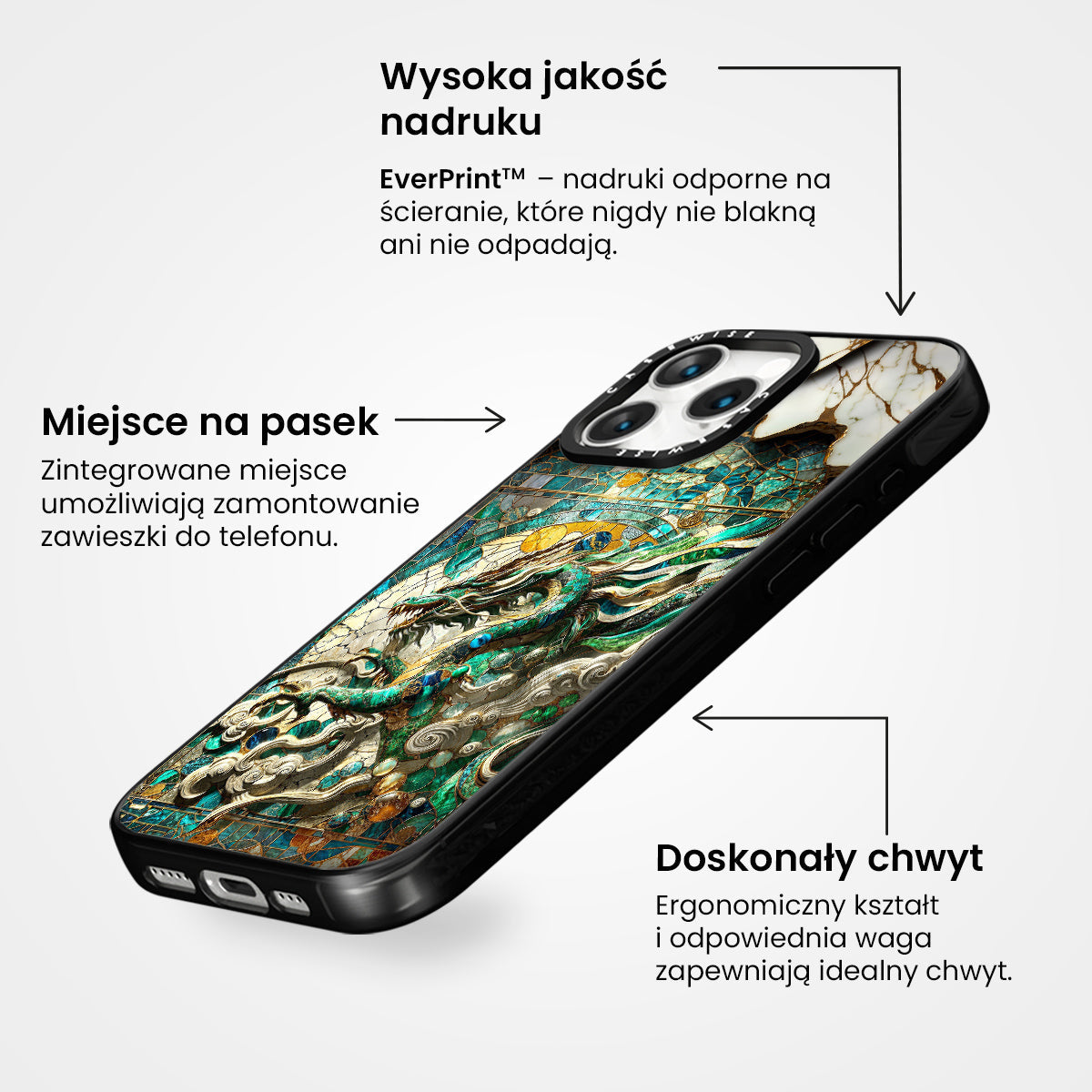 Asian Jade Dragon Kintsugi - Etui