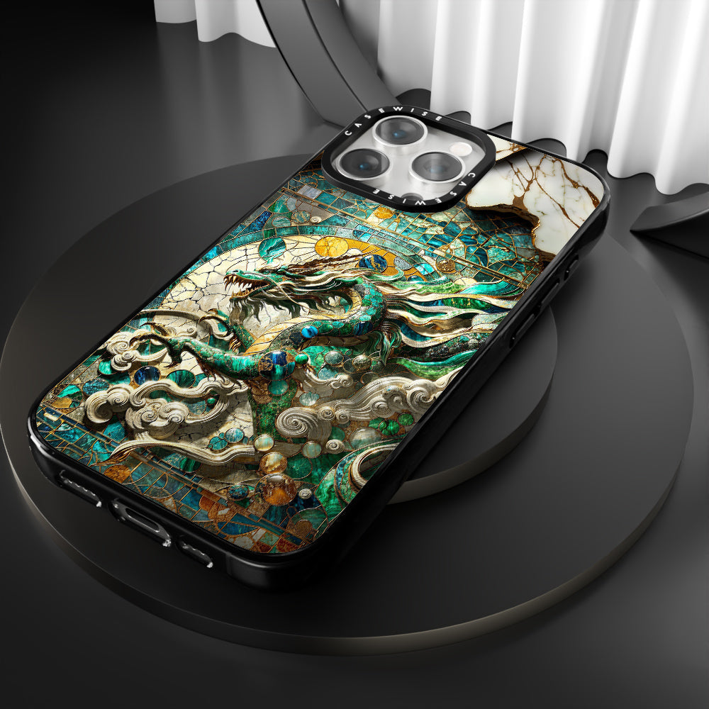 Asian Jade Dragon Kintsugi - Etui