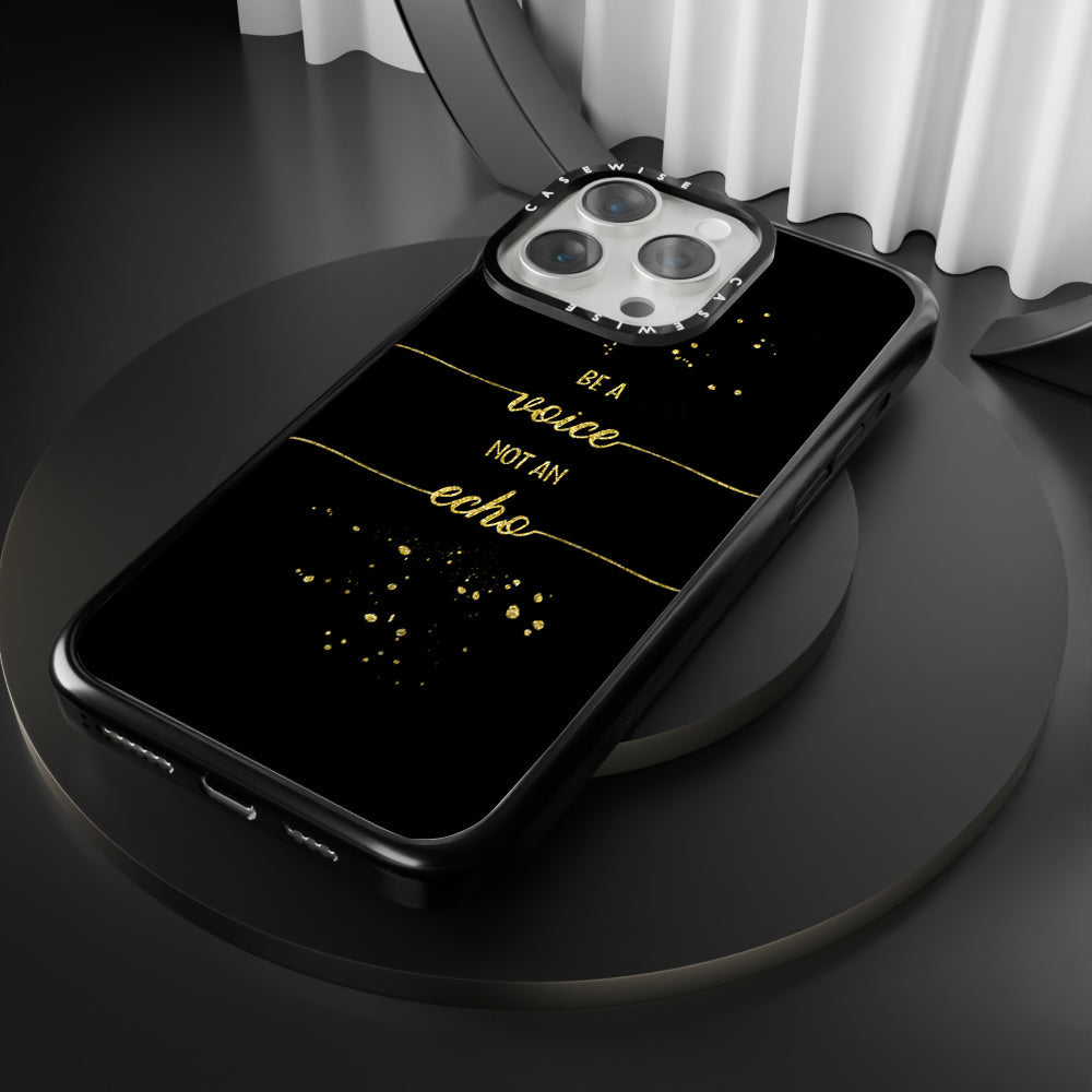 TEXT ART GOLD Be a voice not an echo - Etui