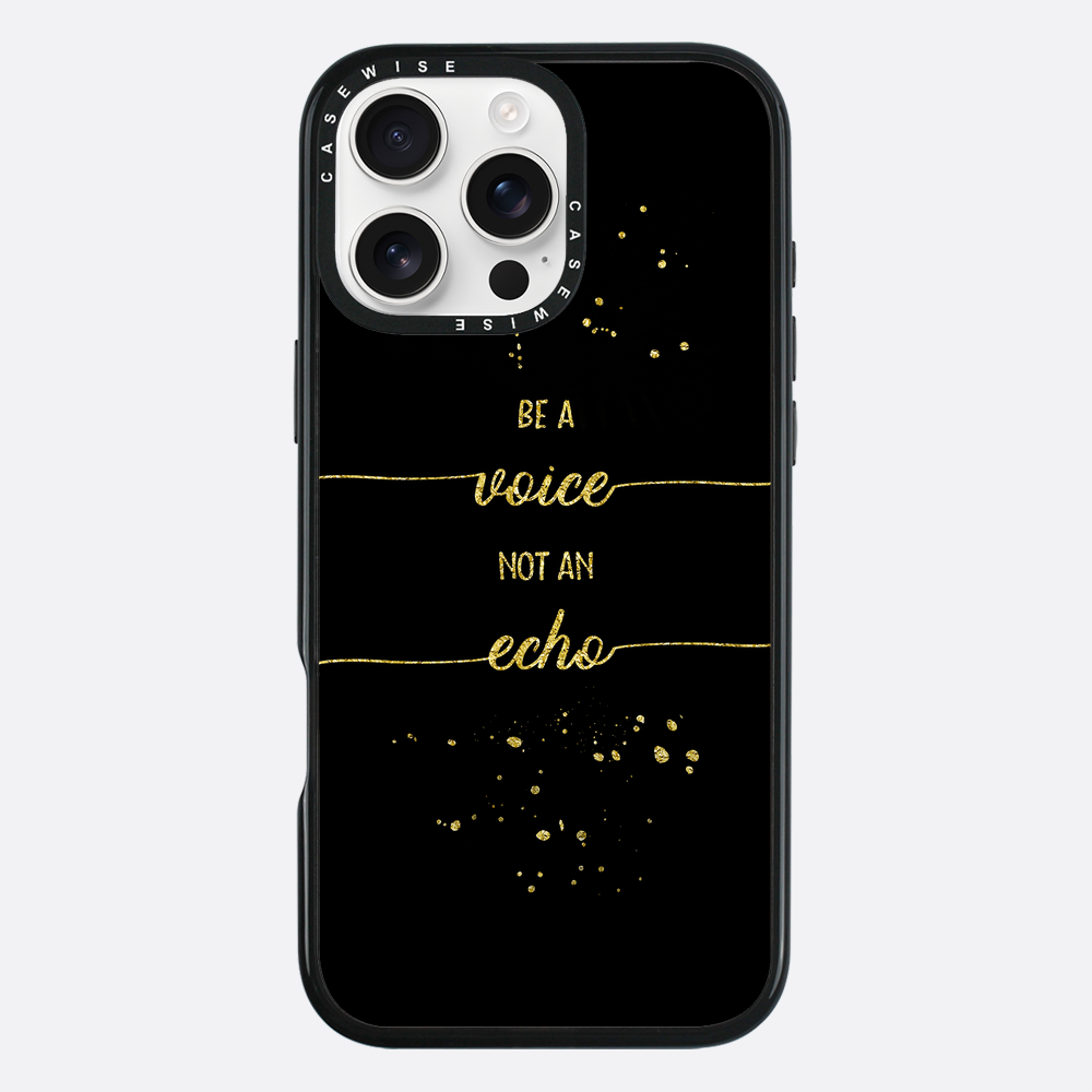 TEXT ART GOLD Be a voice not an echo - Etui