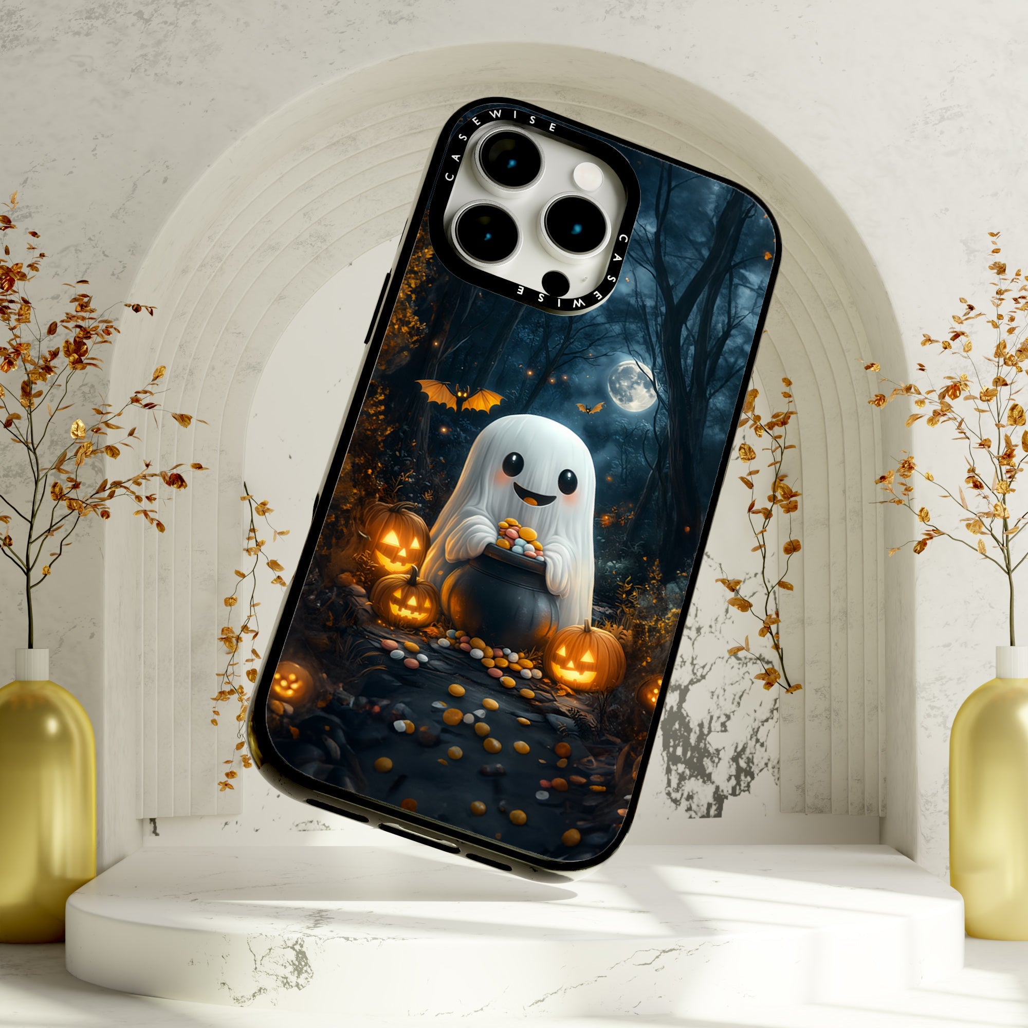 Pumpkin Ghost in Forest - Etui